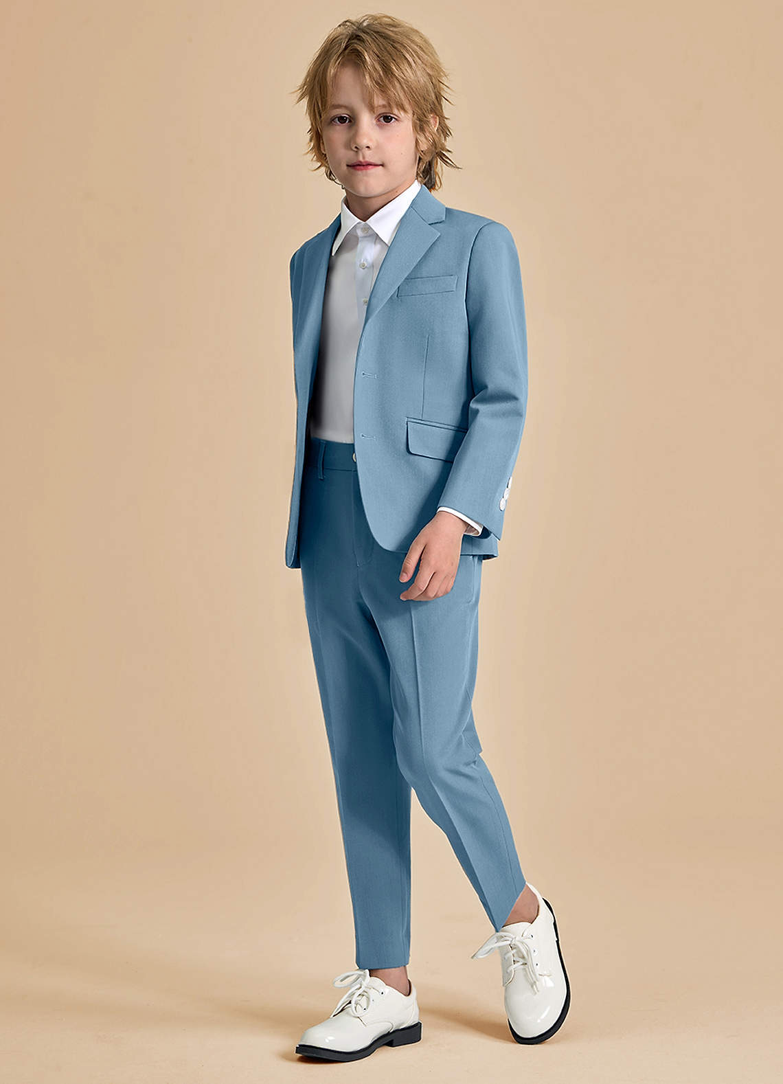 front Oliver Boys Light Blue 2-Piece Suit