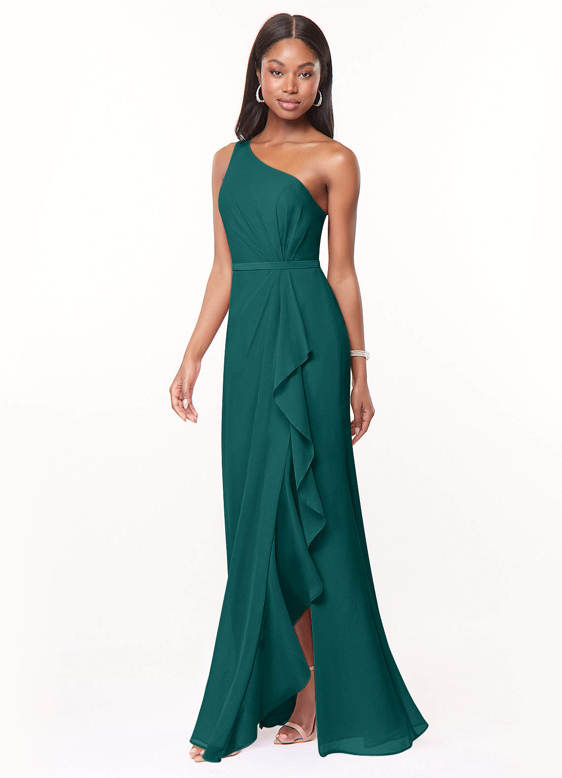 peacock blue chiffon dress Sparkly Peacock Blue Off Shoulder Ruffle Long Prom Dress