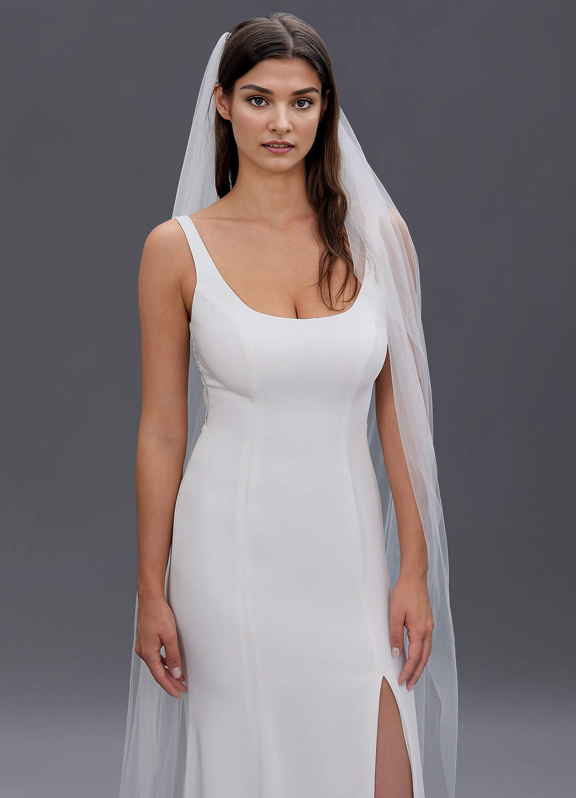 front Talia Chapel Length Veil