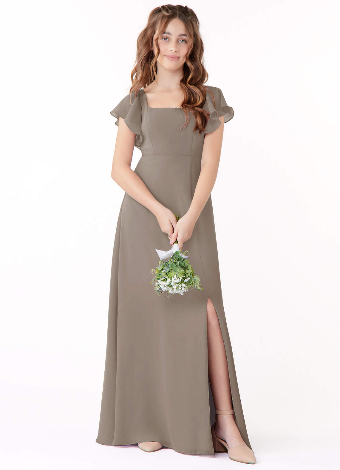 Taupe junior deals bridesmaid dress