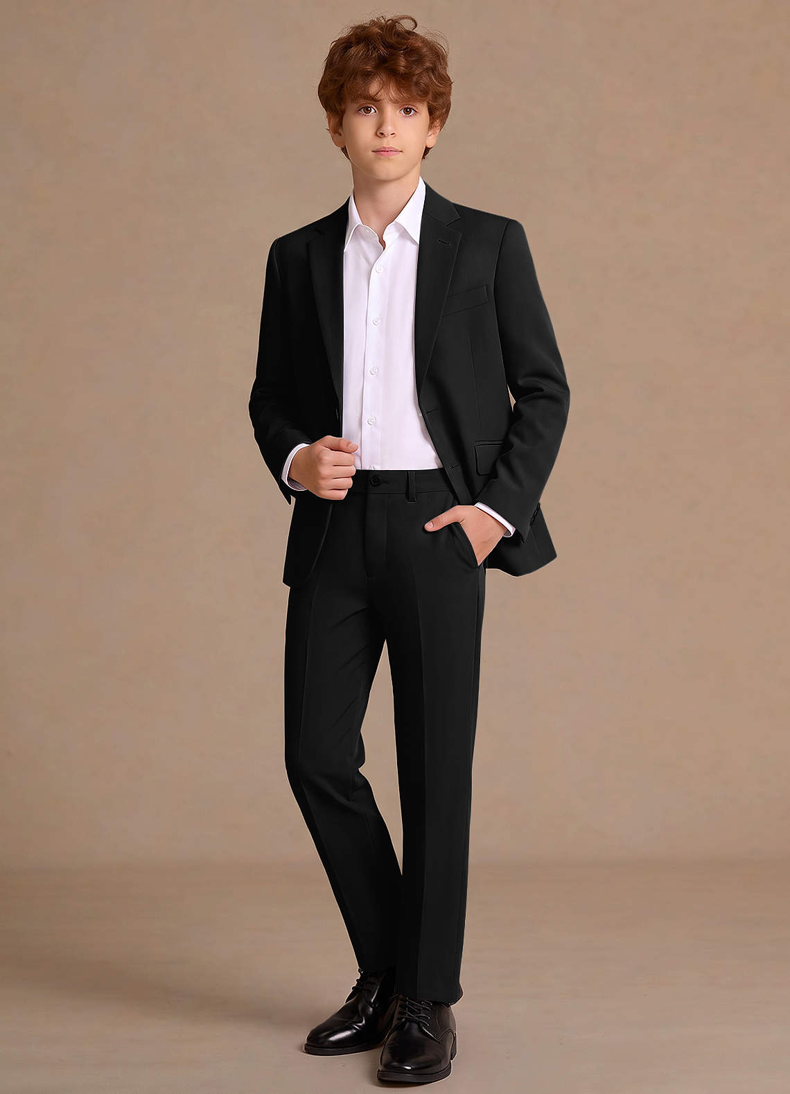 front James Black Junior 2-Piece Suit