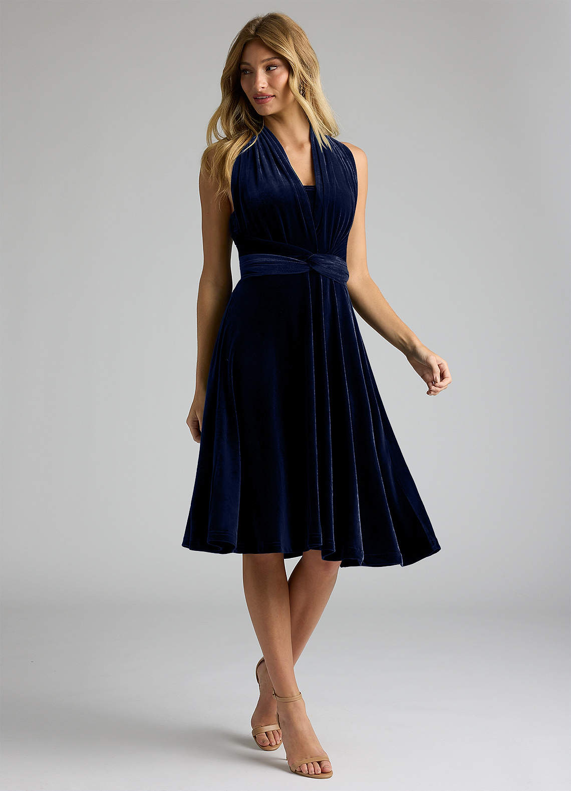 Navy Blue Bridesmaid Dresses Knee Length Navy Blue Bridesmaid