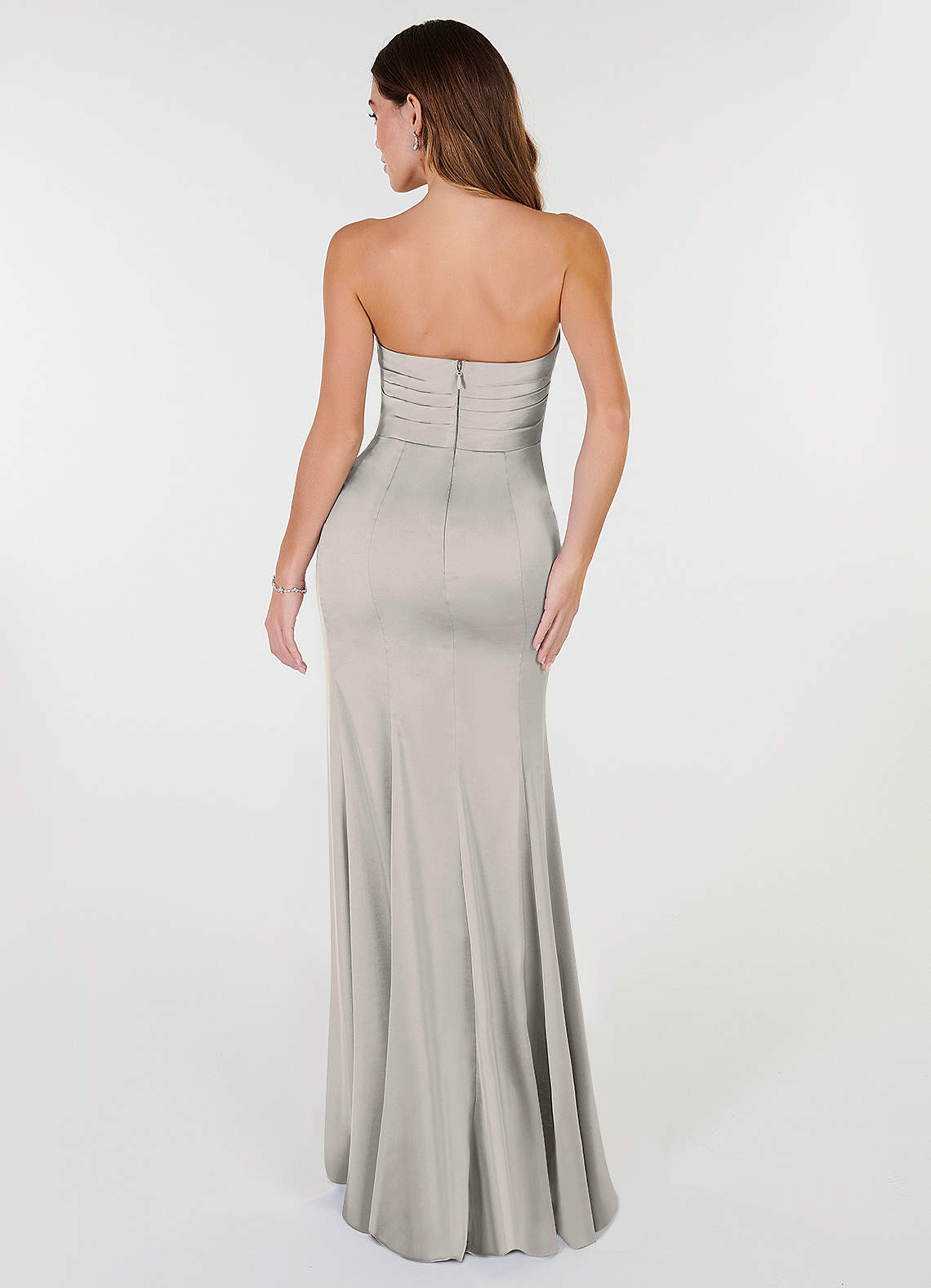 Pebble Azazie Yola Stretch Satin Dress Bridesmaid Dresses | Azazie