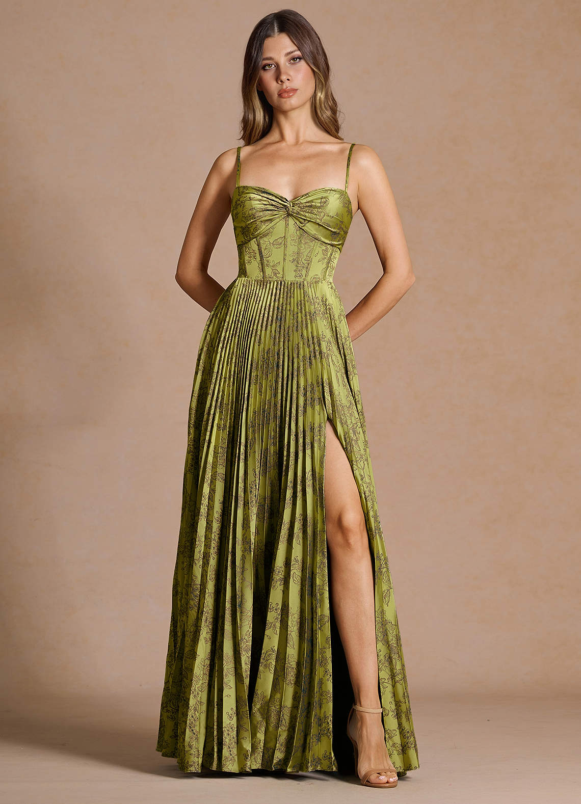 Vesper Moss Brown Maxi Dress
