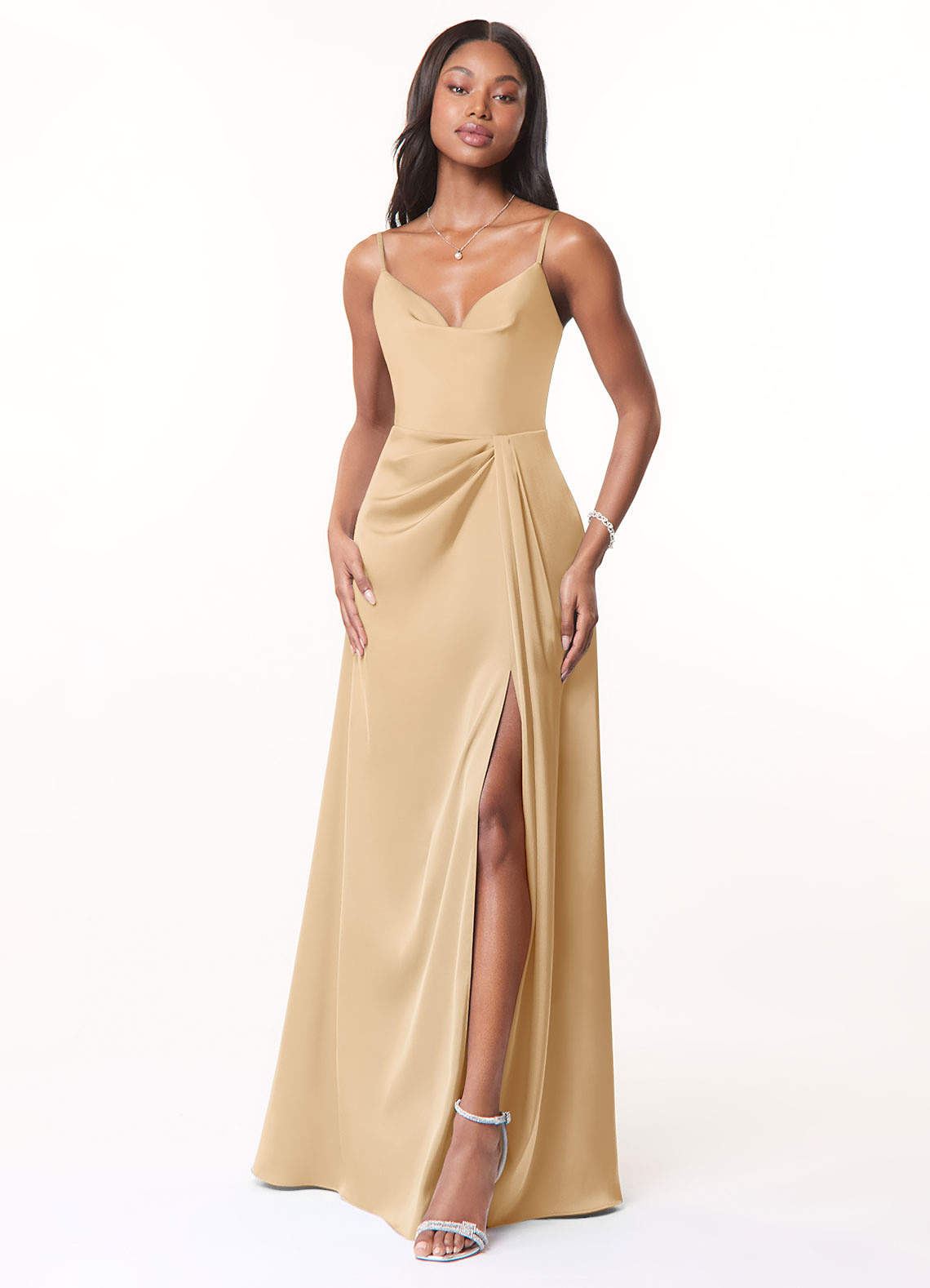 Azazie Brielle Gold Bridesmaid Dresses Azazie