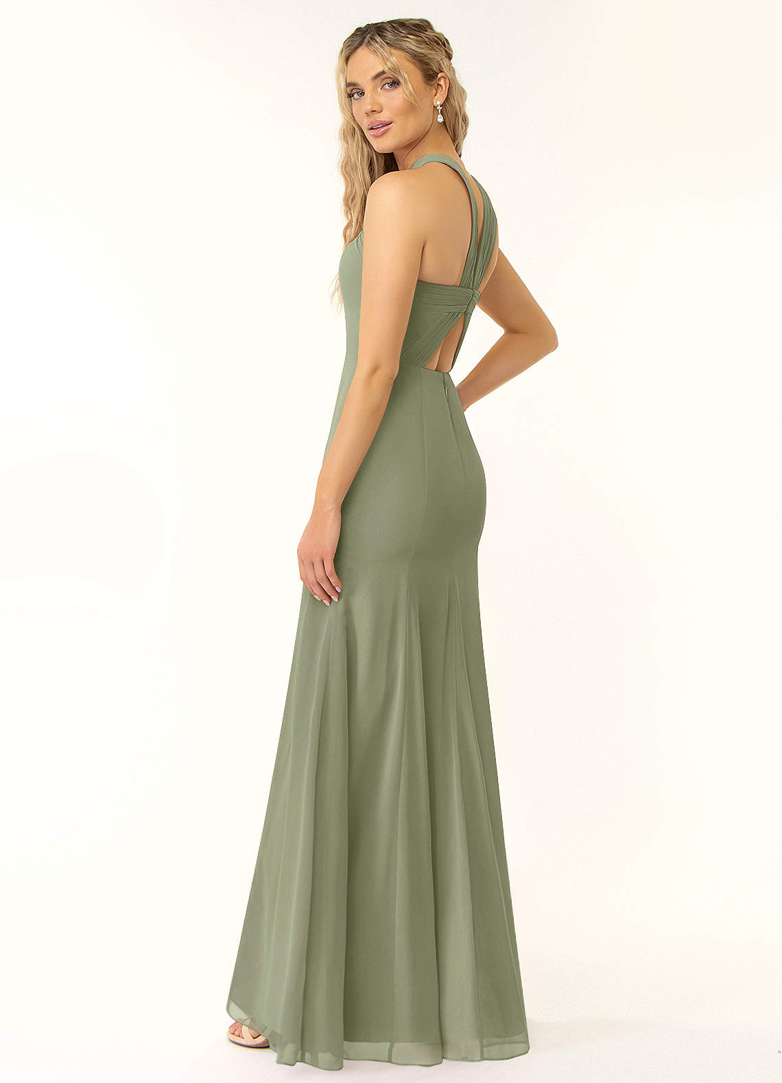 chinese dress ladies Ruelle A-Line Maxi Dress in Sage Green