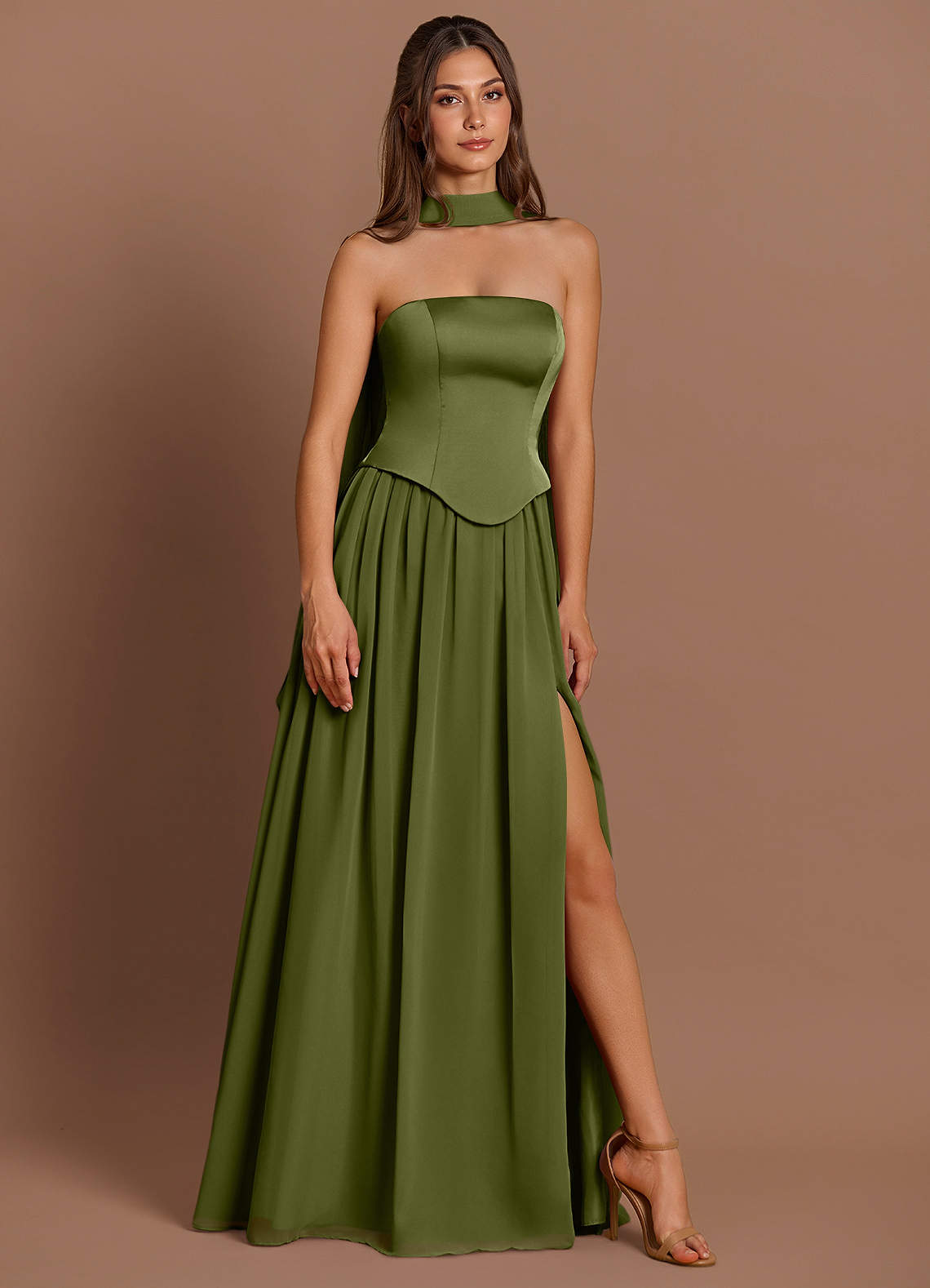 Cadence Olive Maxi Dress | Azazie Cadence Olive Maxi Dress | Azazie