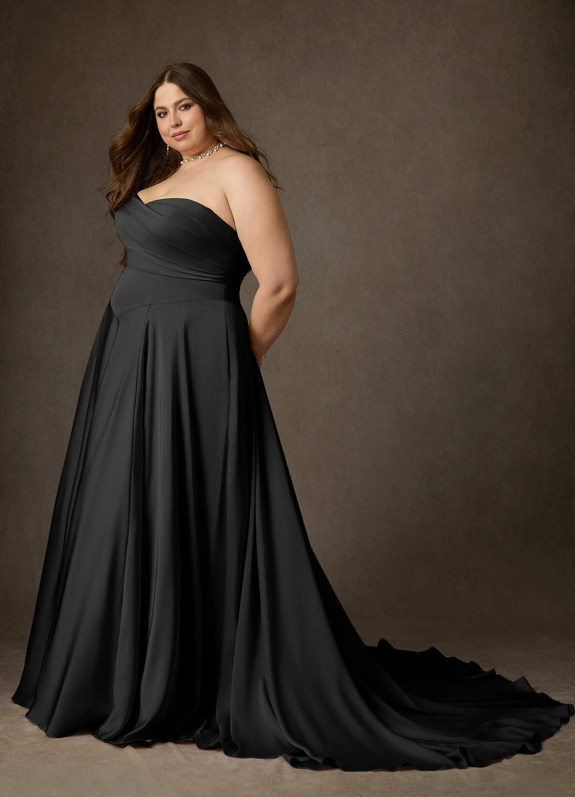 strapless black a line dress Azazie 2026 A-Line Modern Elegant Wedding Pleated Chapel Train Stretch Satin With Pockets Color:Light-Blue up back ensures a patron de couture pour bébé Lulus | White Long