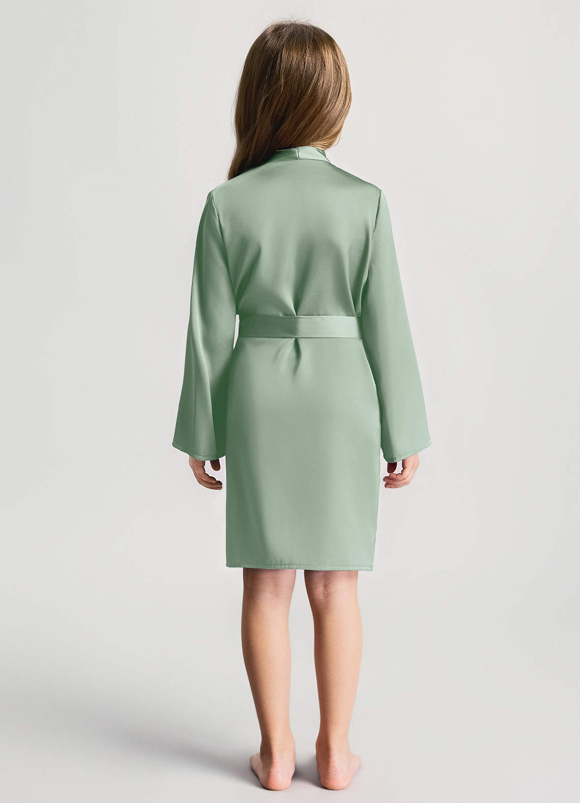 front Bata de satén para niñas