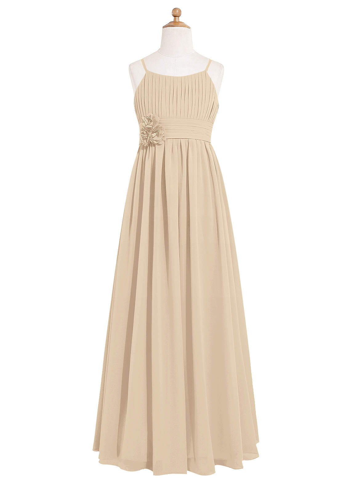 Champagne Azazie Astrid JBD Junior Bridesmaid Dresses Azazie