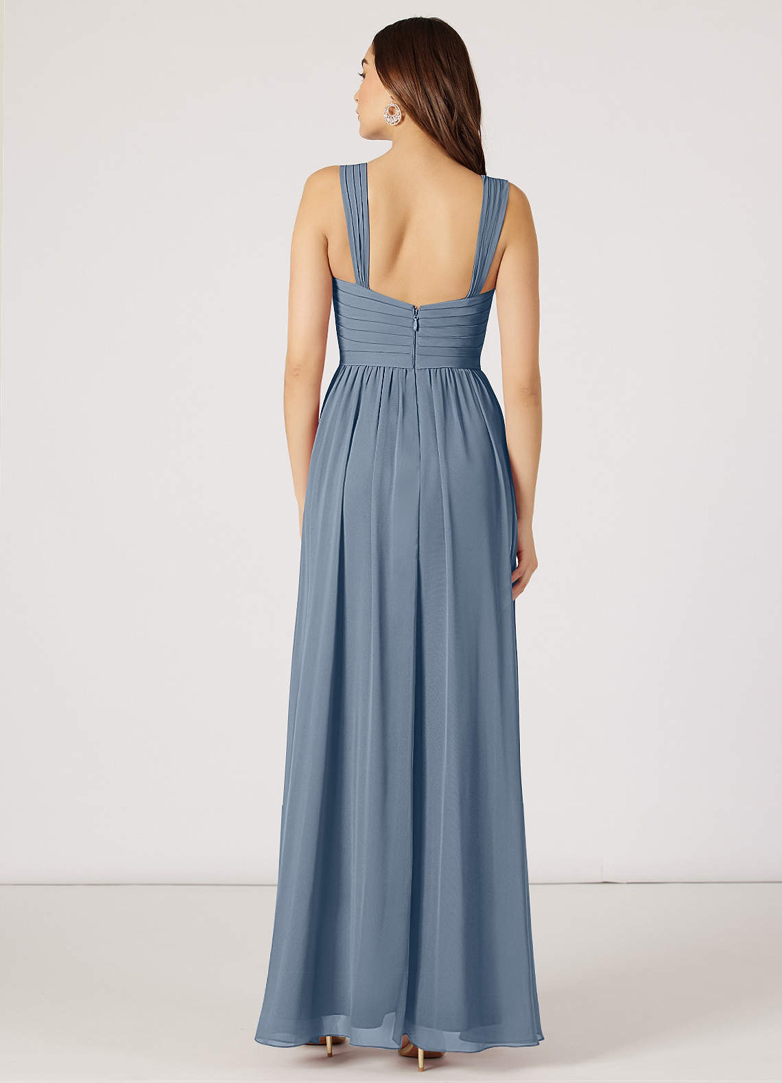 Azazie Evie Bridesmaid Dresses A-Line Sweetheart Neckline Chiffon Floor-Length Dress image1