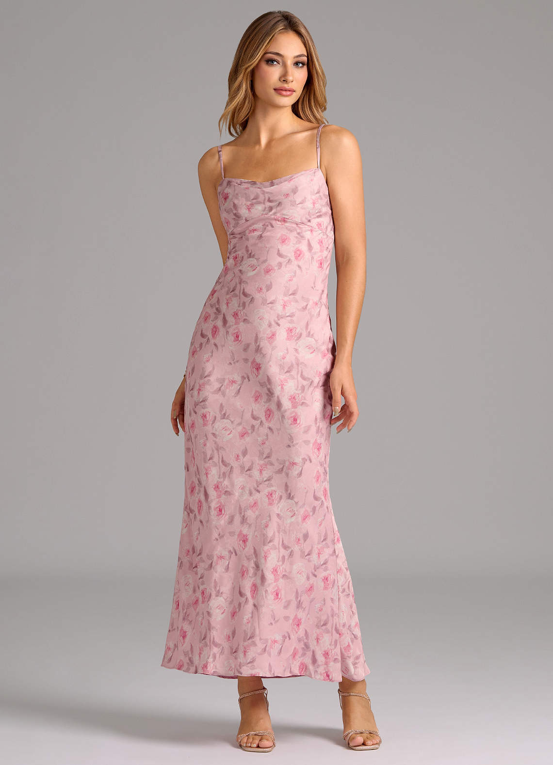 Azazie Reanna Bridesmaid Dresses Rosette Dreamy Floral Sheath Pleated Dreamy Floral Dress image1