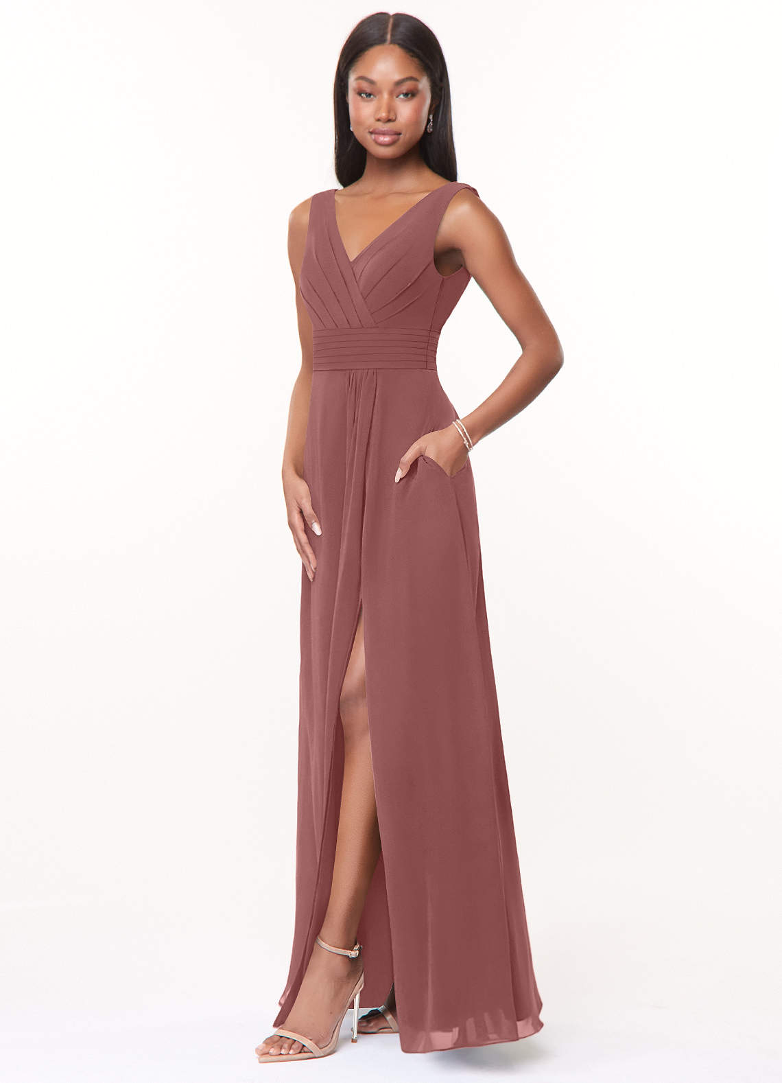 canyon rose bridesmaid dresses Desert Rose Bridesmaid Dress Shiny Satin Size 2XL