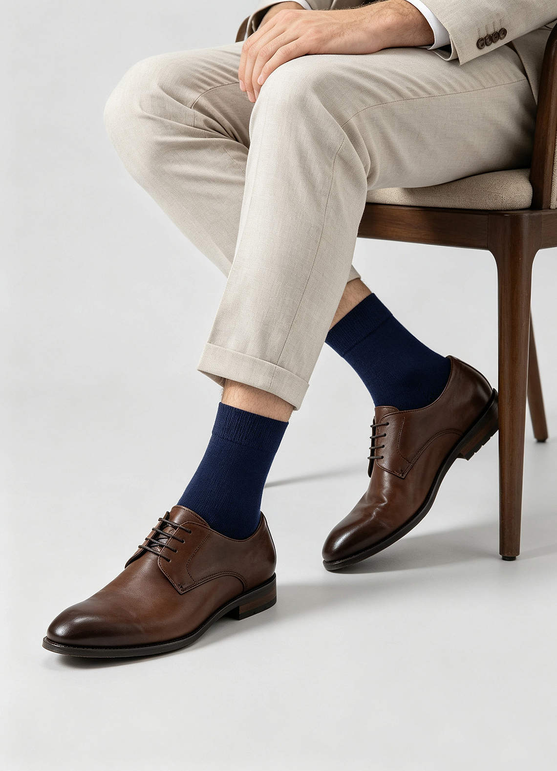 front Odor-Resistant Short Crew Dress Socks 3 Pack
