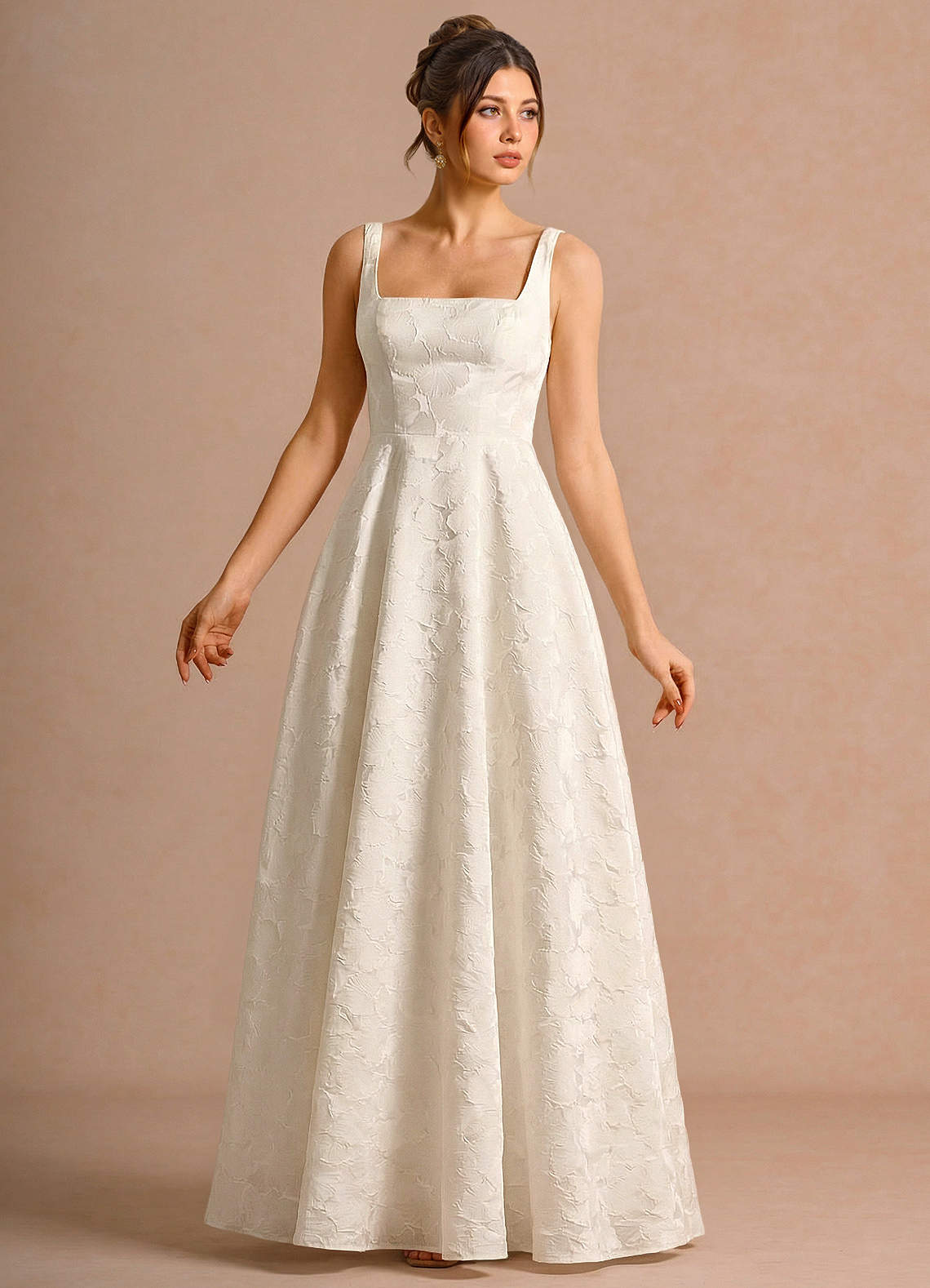 Effie French White Maxi Dress | Azazie