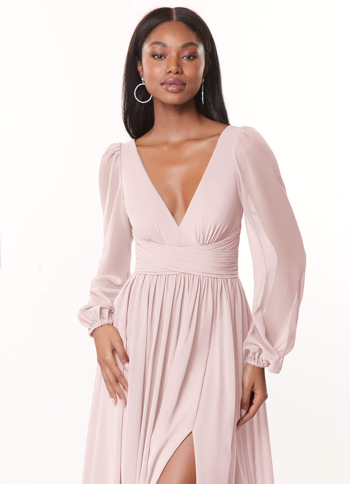 Azazie Norah Blushing Pink Bridesmaid Dresses Azazie