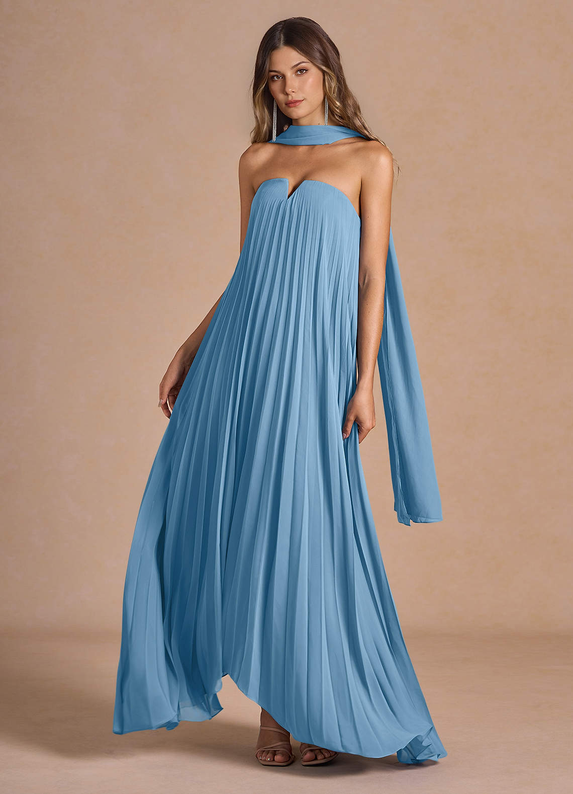 Vestido Azul Acero Largo Nahla image1