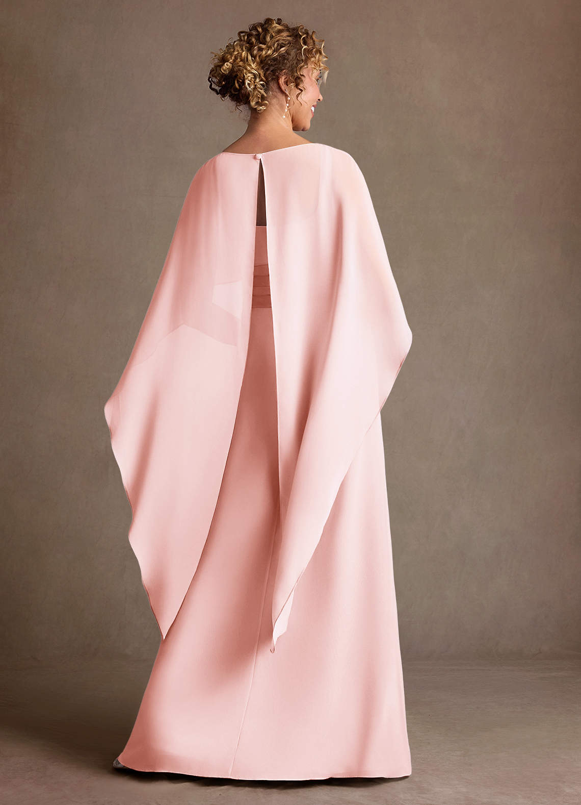 Azazie Marilla Mother of the Bride Dresses Blushing Pink A-Line Pleated Chiffon Dress image2