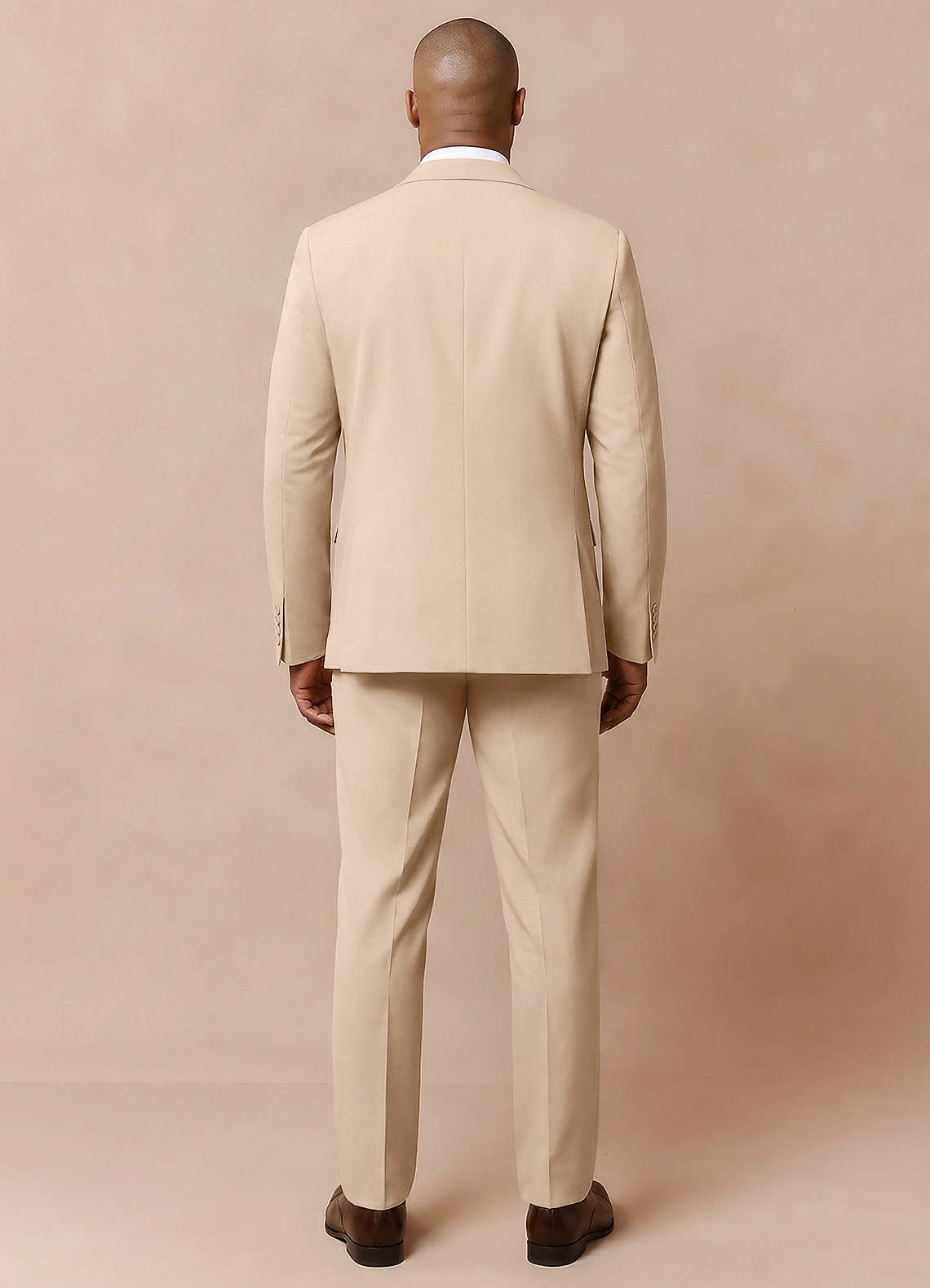 front Owen Tan Lightweight Tailored Trousers Suit