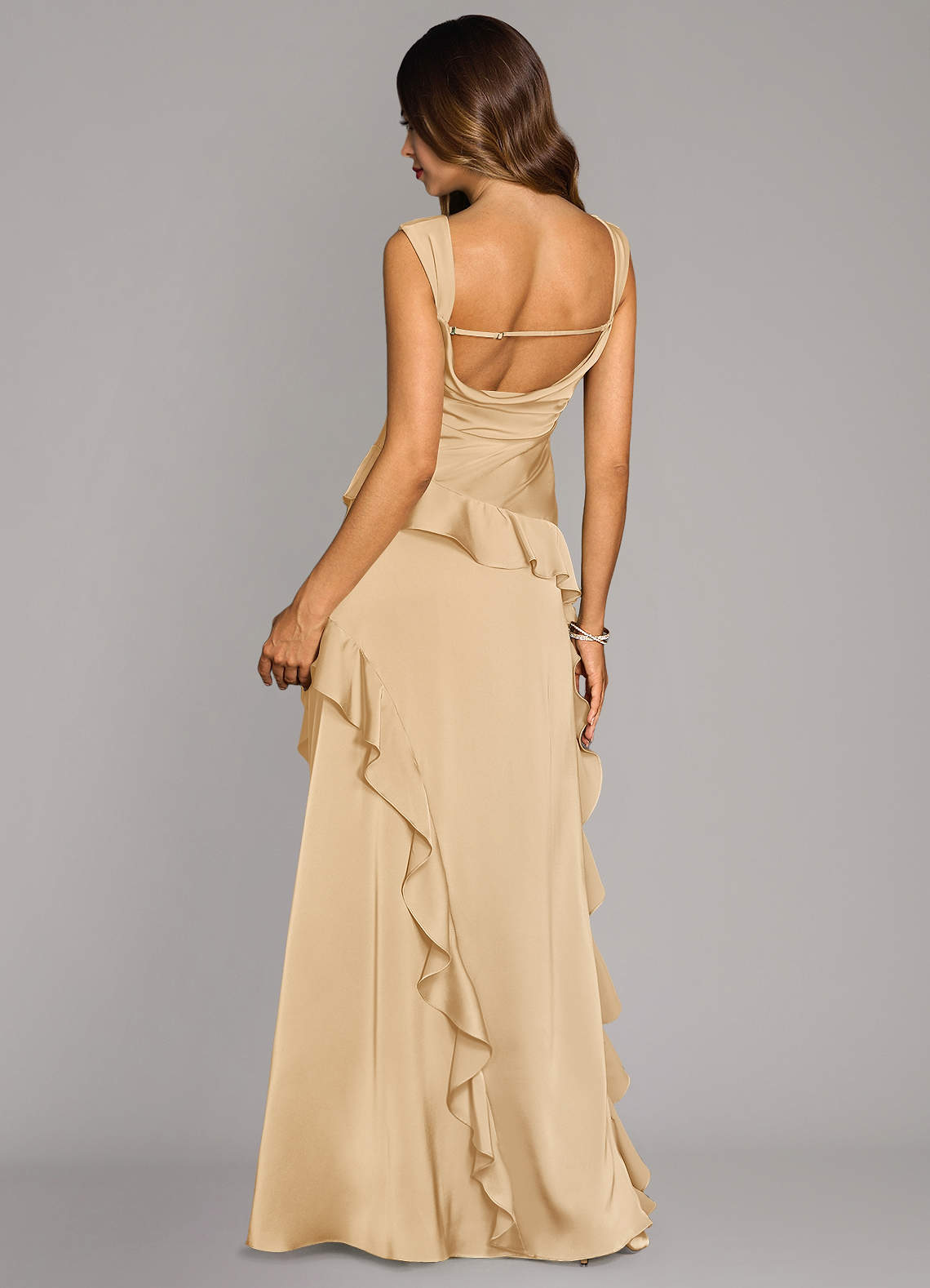 green emerald velvet dress Anya Gold