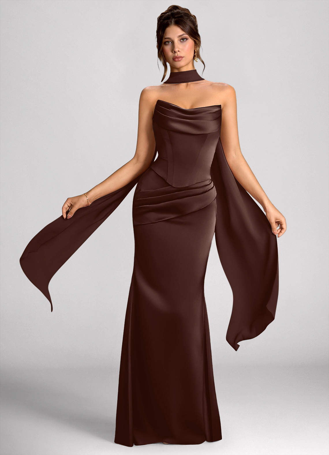 cinq a sept kaily twisted jersey halter maxi dress à Bangle Detail Neck (Women) Bangle kaily main image 0