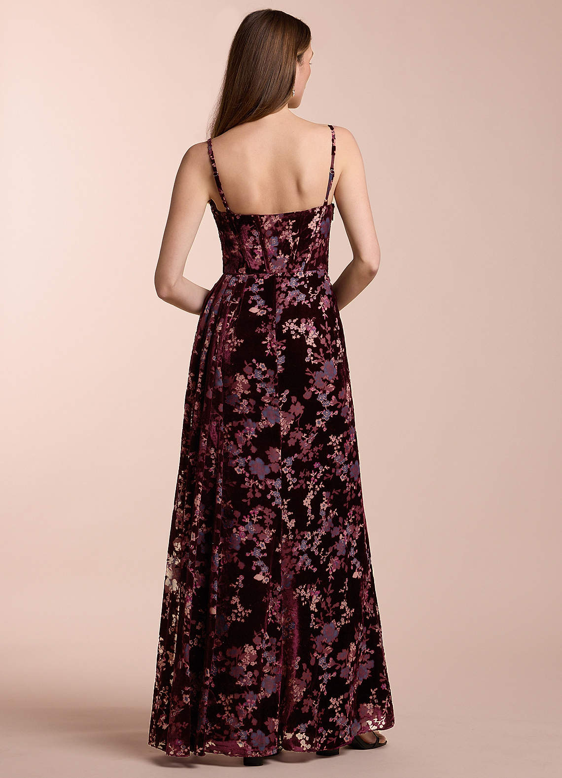 angela black velvet burnout long sleeve maxi dress Angela Black Velvet Burnout Long Sleeve Maxi Dress - XS Size - Women's Dresses main image 1