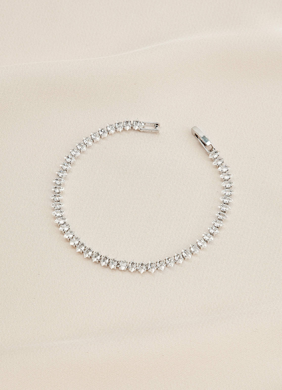 front Crystal Tennis Bracelet