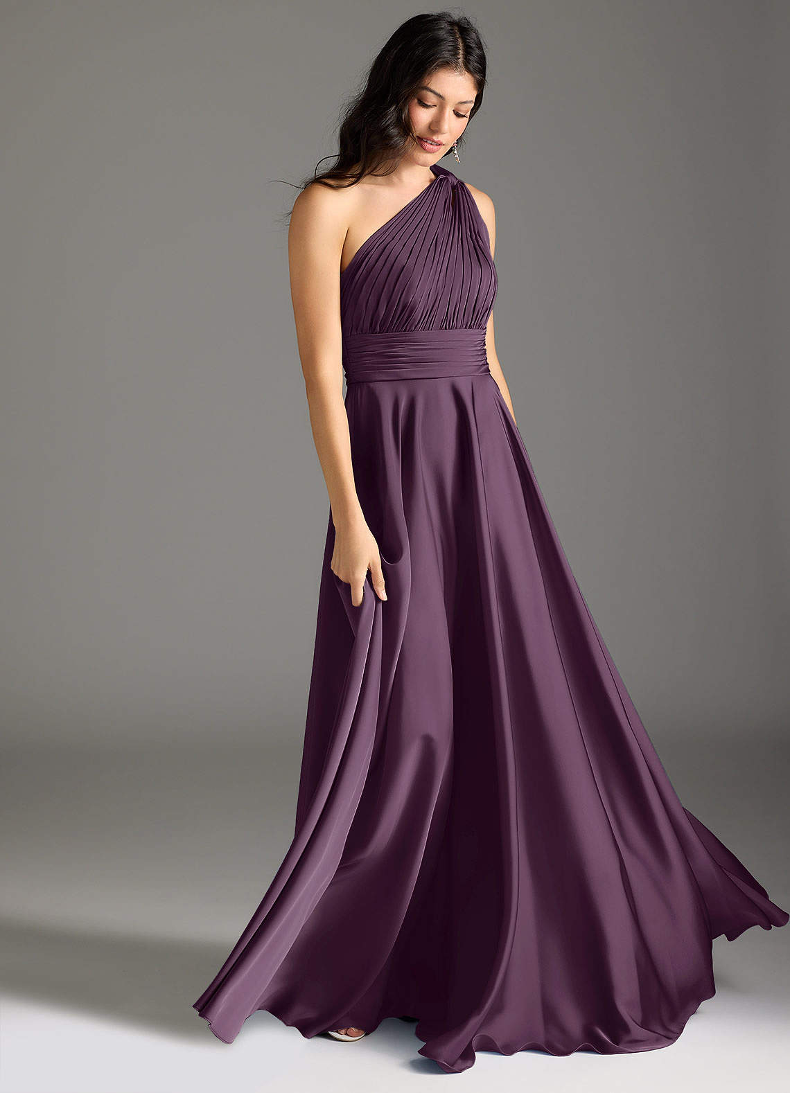 champagne chiffon dress A-Line One Shoulder Formal Evening Dresses Long Appl midi long sleeve dress with slit Size:XX Large Navy Blue Dress -