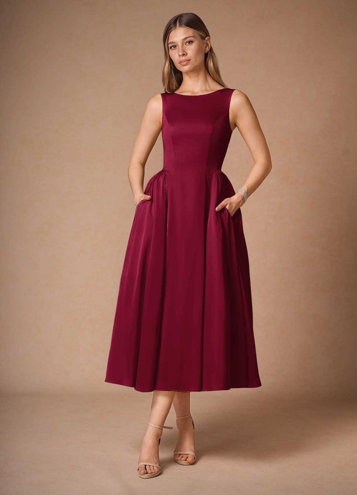 Vestido Merlot Midi Casey image3