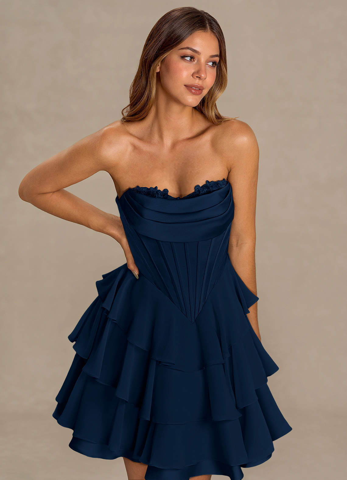 Brinley Marine Mini-jurk image1