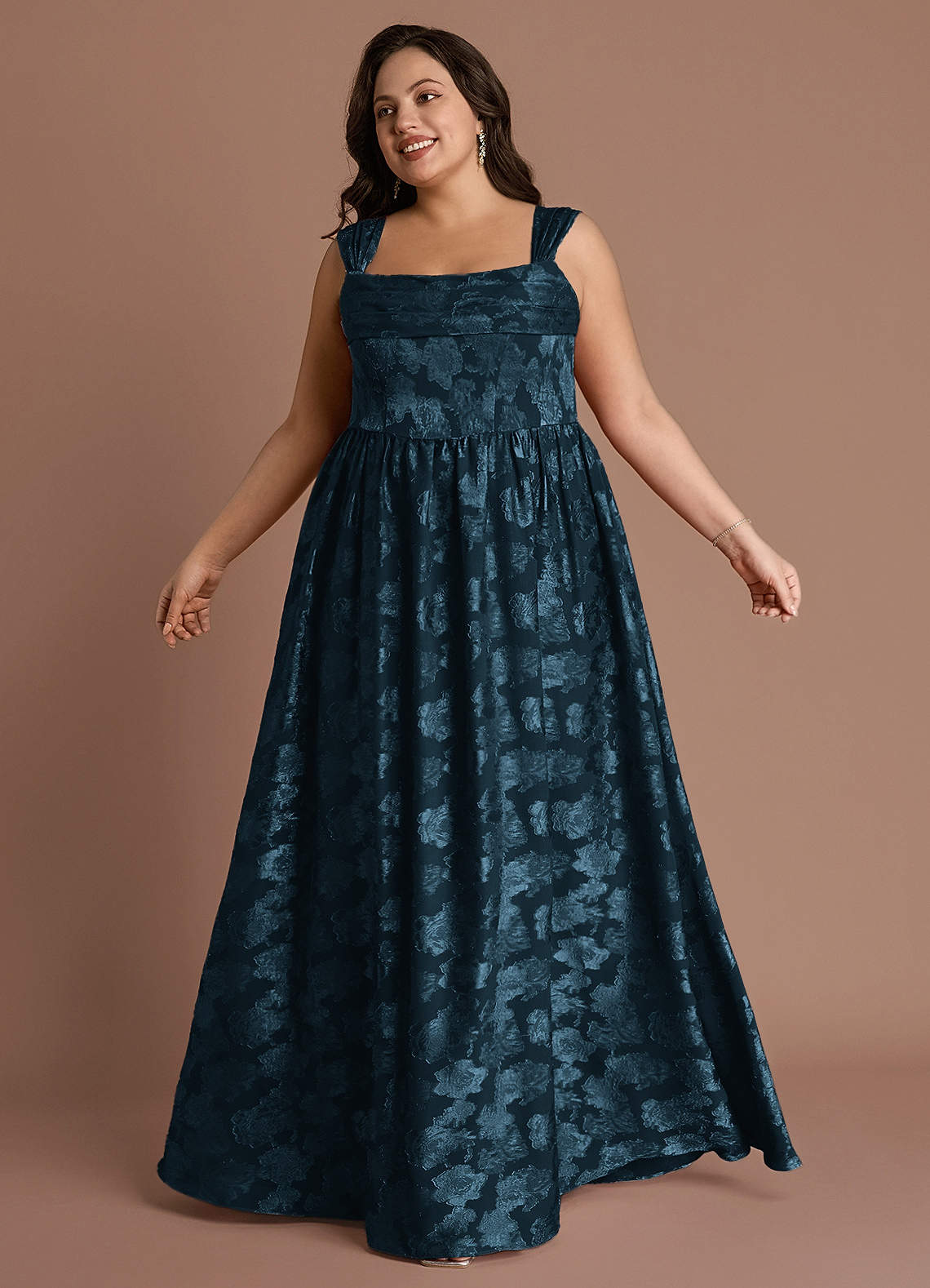 Hazel Navy Pleated Maxi Dress image1
