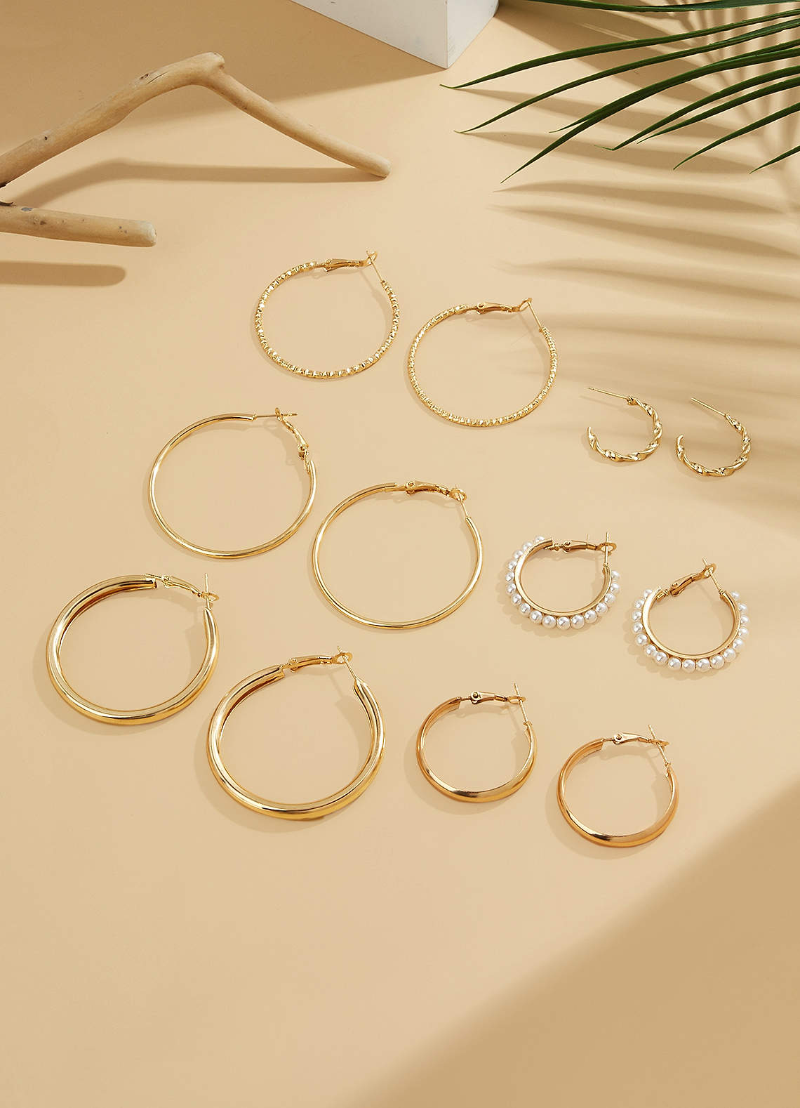 front Juego de 6 aretes versátiles