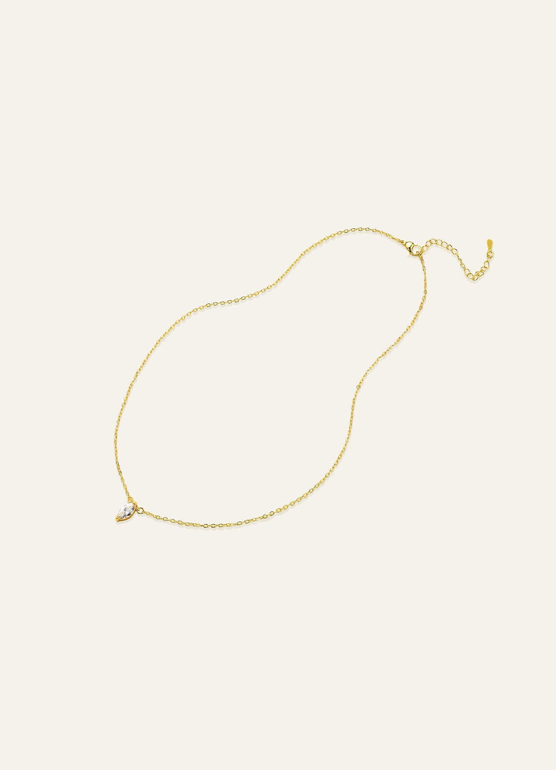 front Marquise Zirconia Pendant Necklace