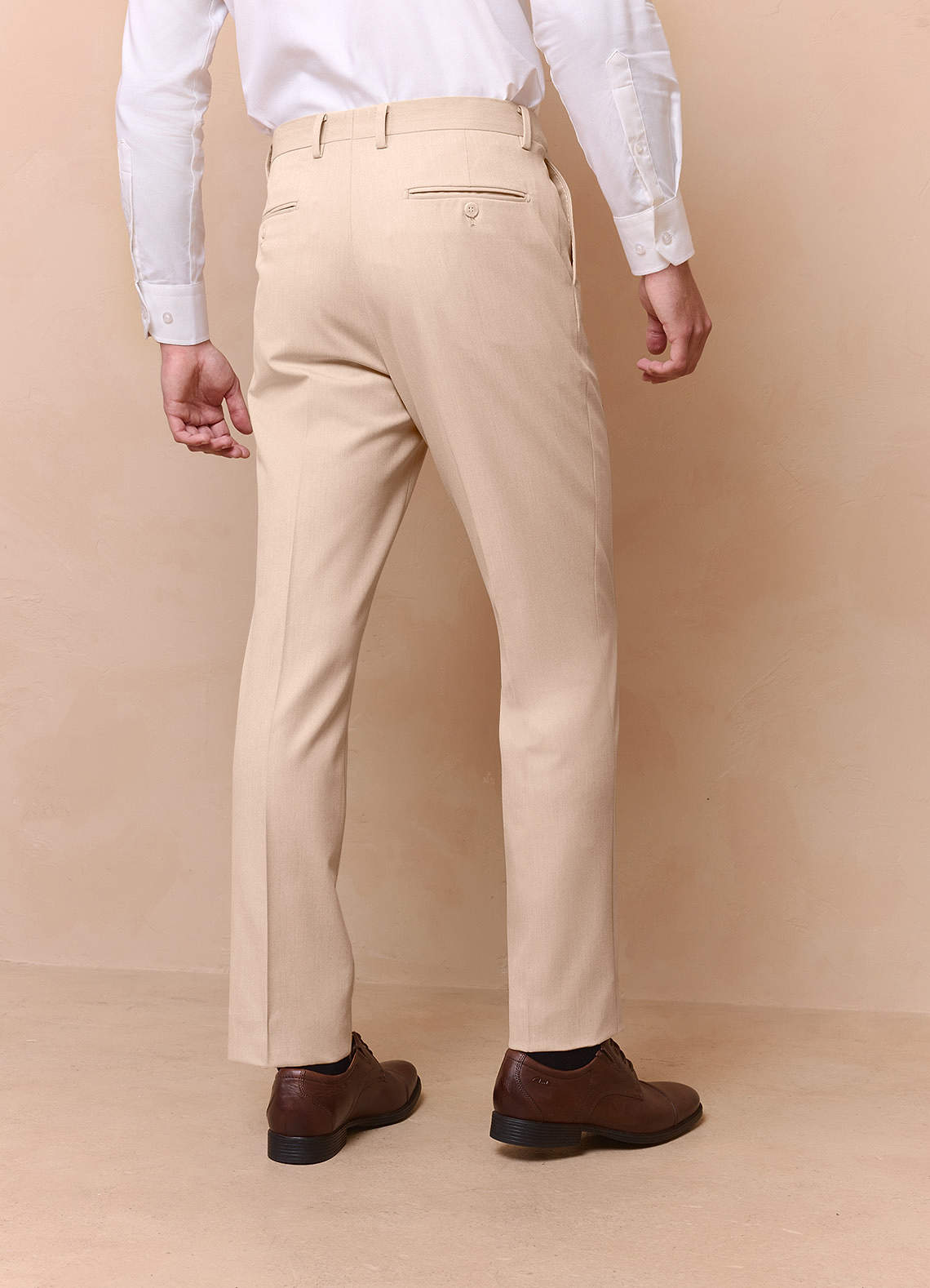 front Savile Gelbbraun Anzughose aus Wollmischung