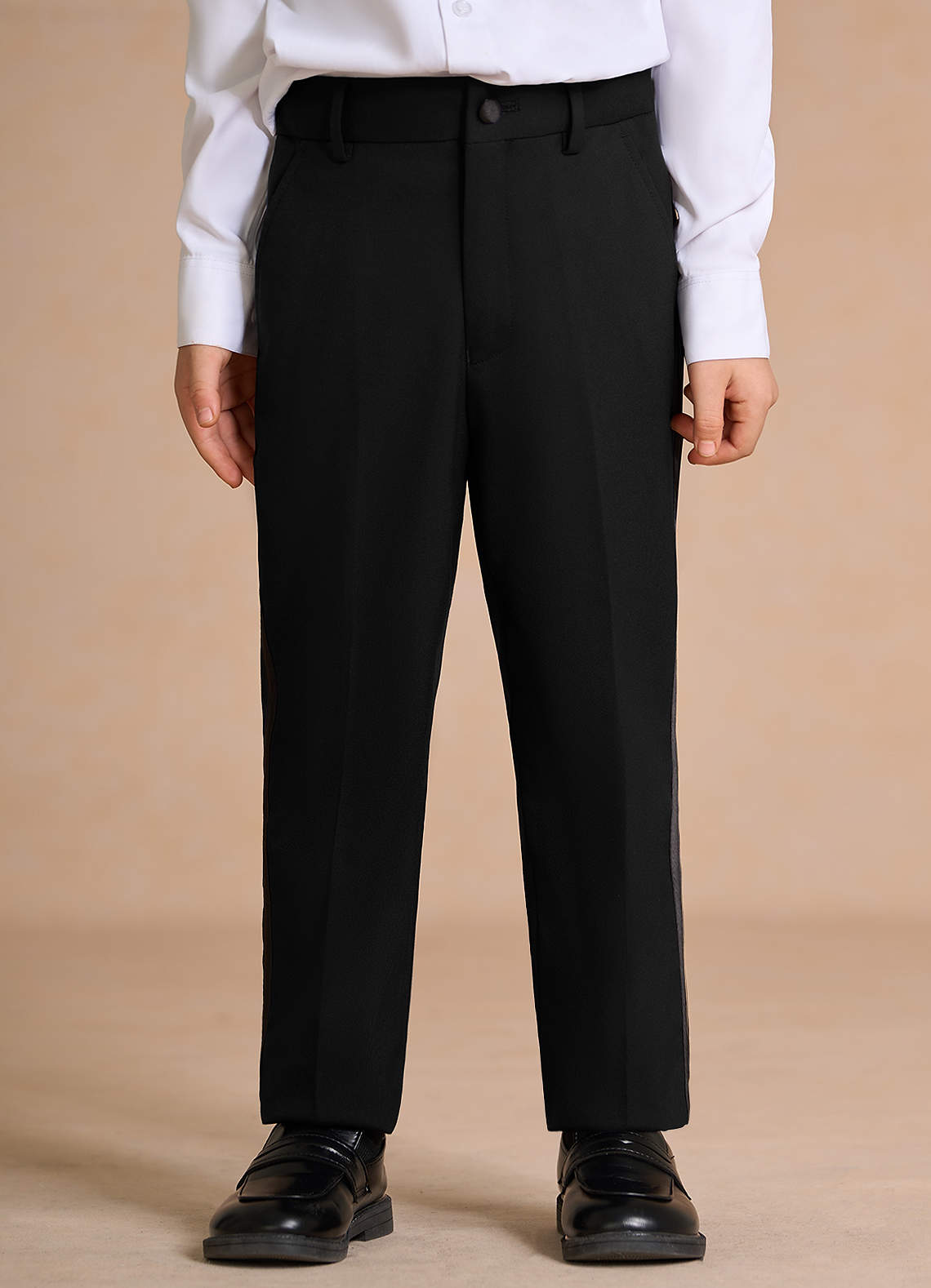 front Lucas Black Boys Shawl Lapel Tuxedos