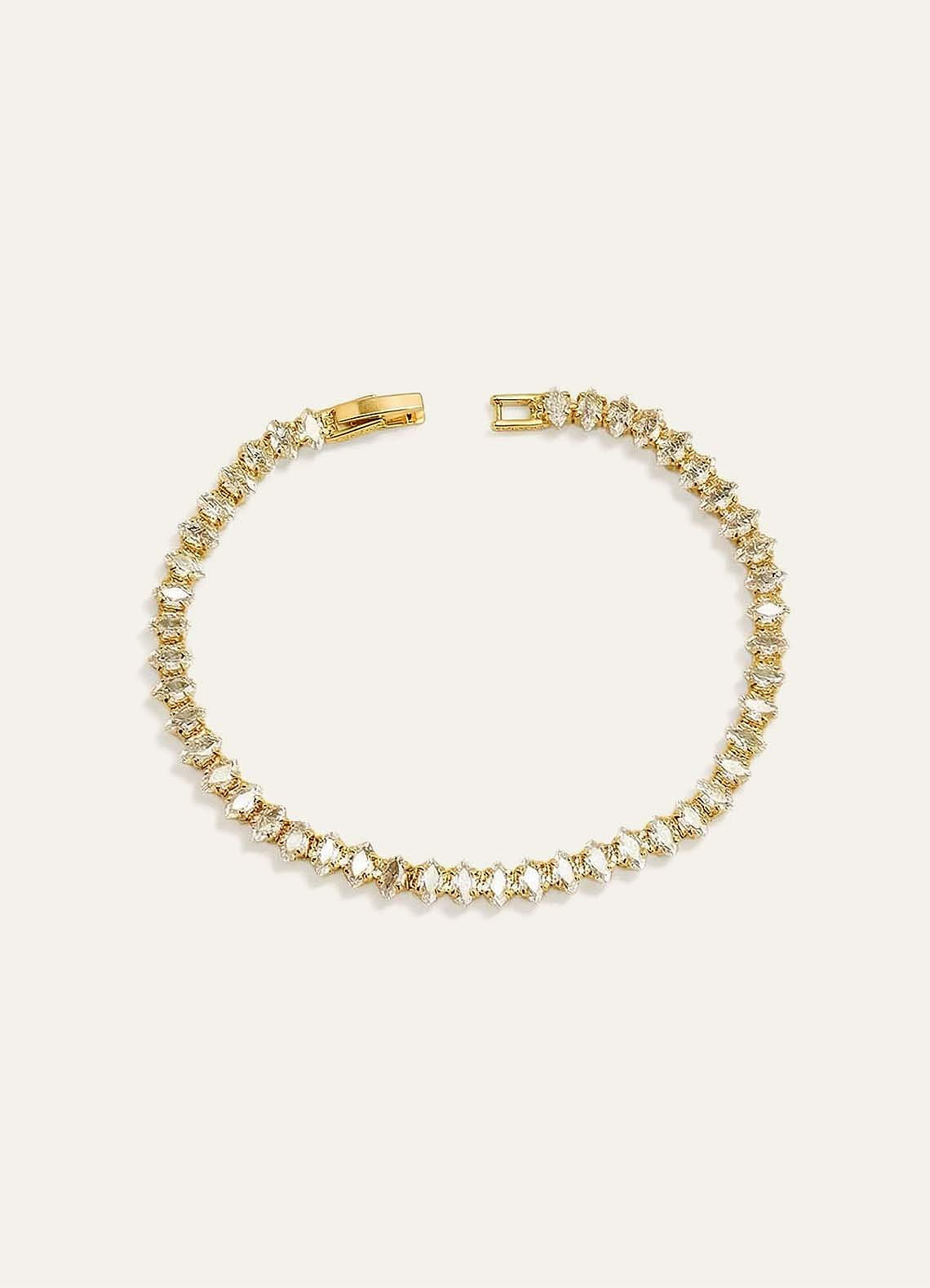 front Crystal Tennis Bracelet