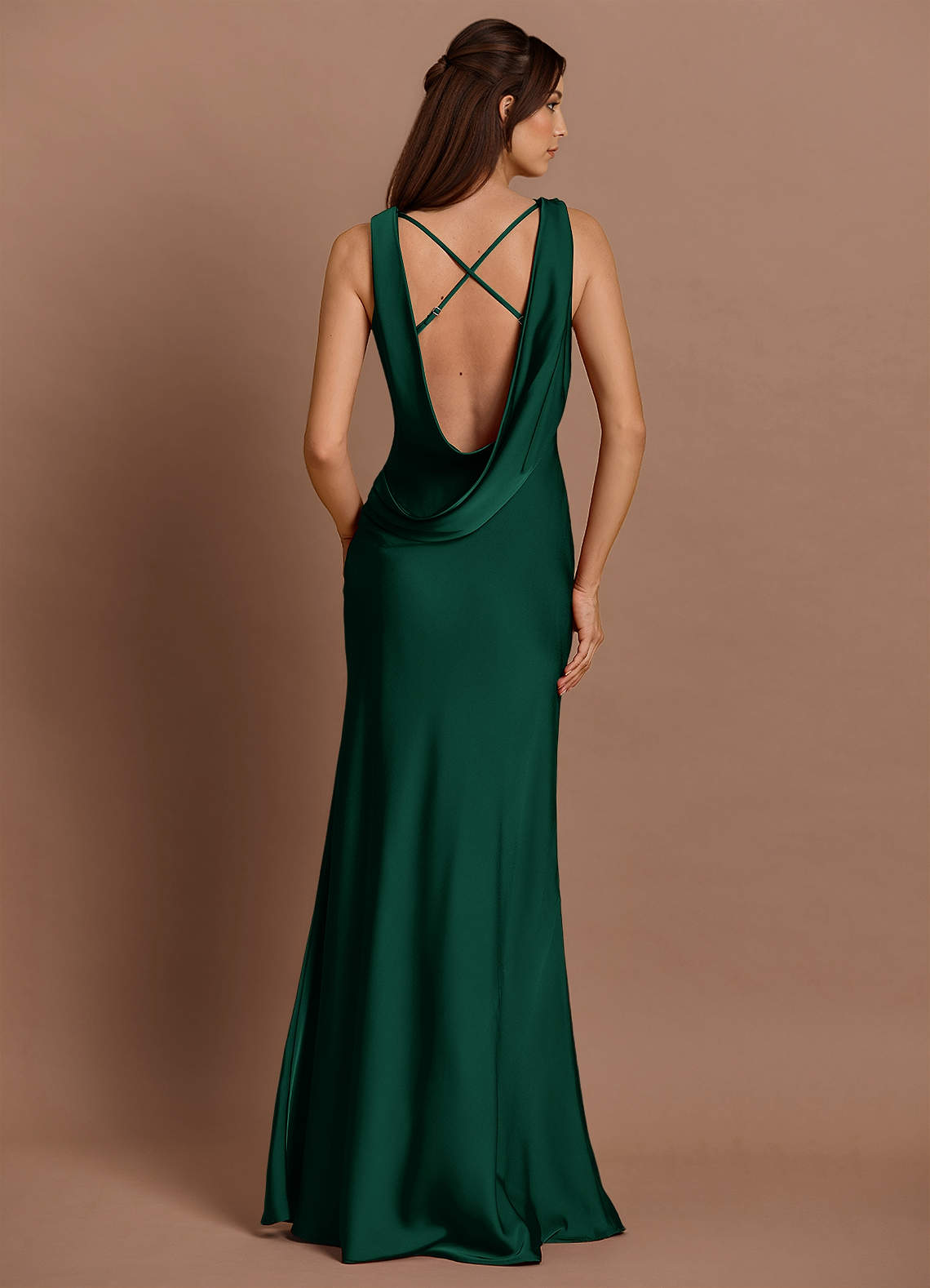 green emerald velvet dress Freesia Emerald Formal Maxi Dress - US 0 main image 1