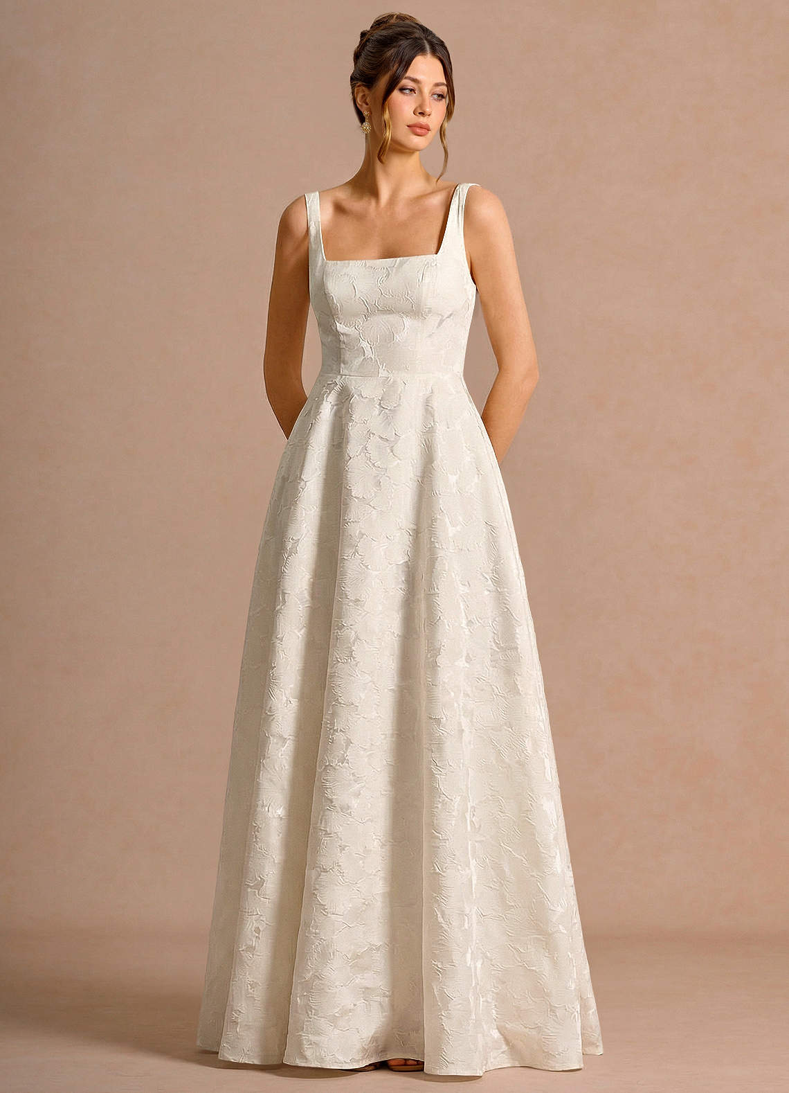 Effie French White Maxi Dress | Azazie