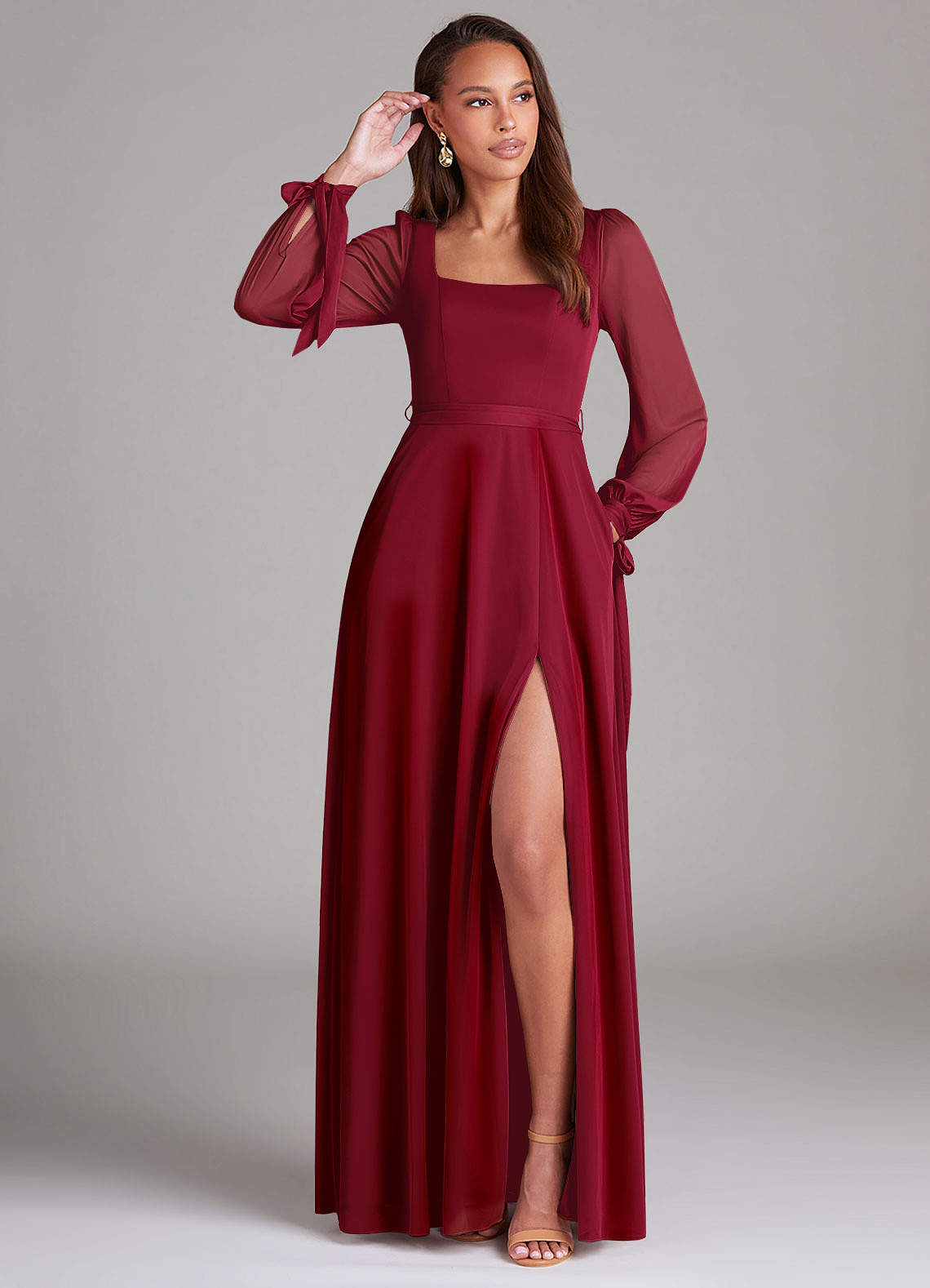 Azazie Leonia Burgundy Bridesmaid Dresses Azazie