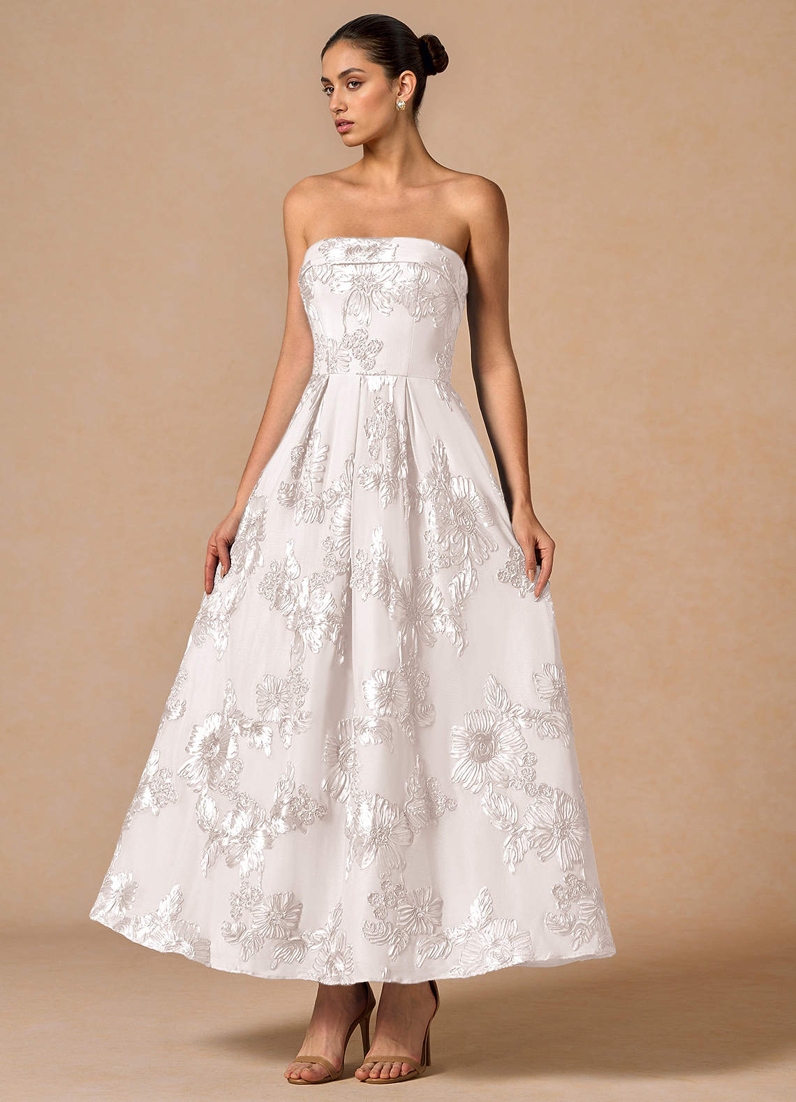Evangeline Cloud White Maxi Dress | Azazie
