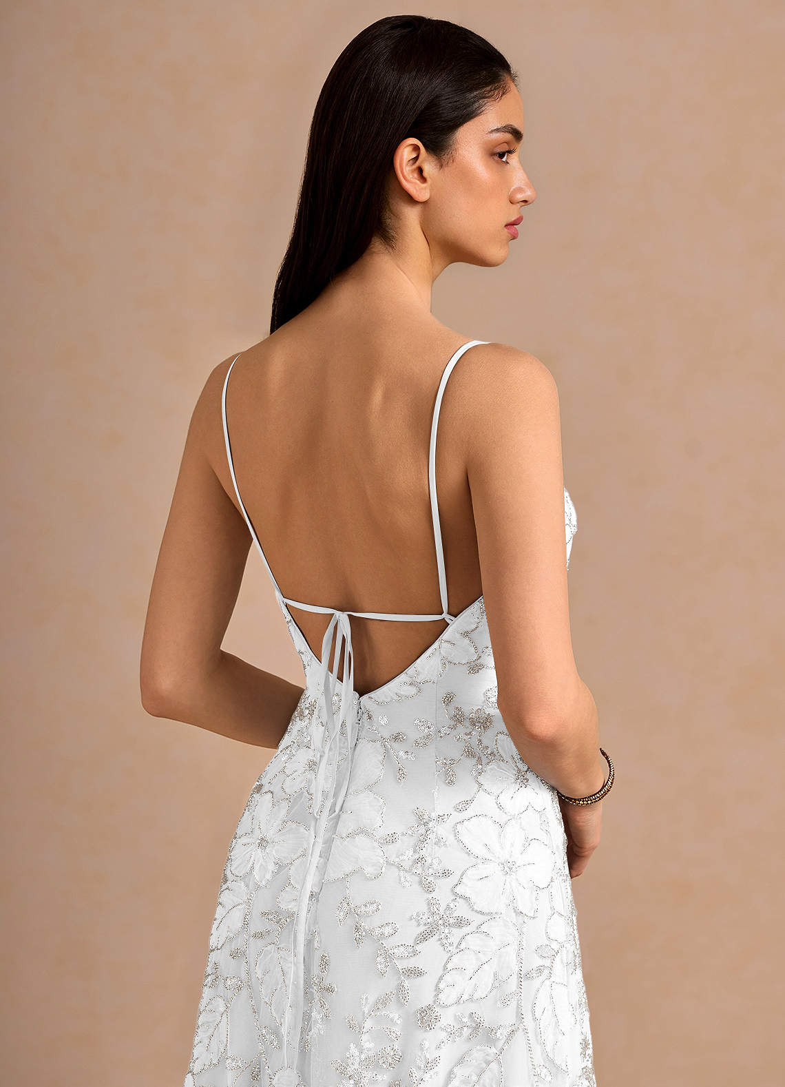 low back white midi dress Providence Strappy Back Midi Dress White