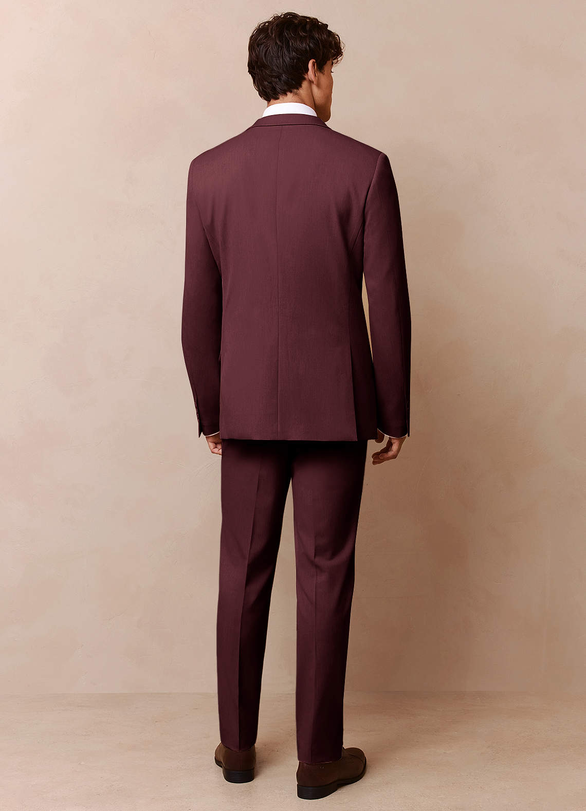 front James Cabernet Structured Stretch Suit Jacket