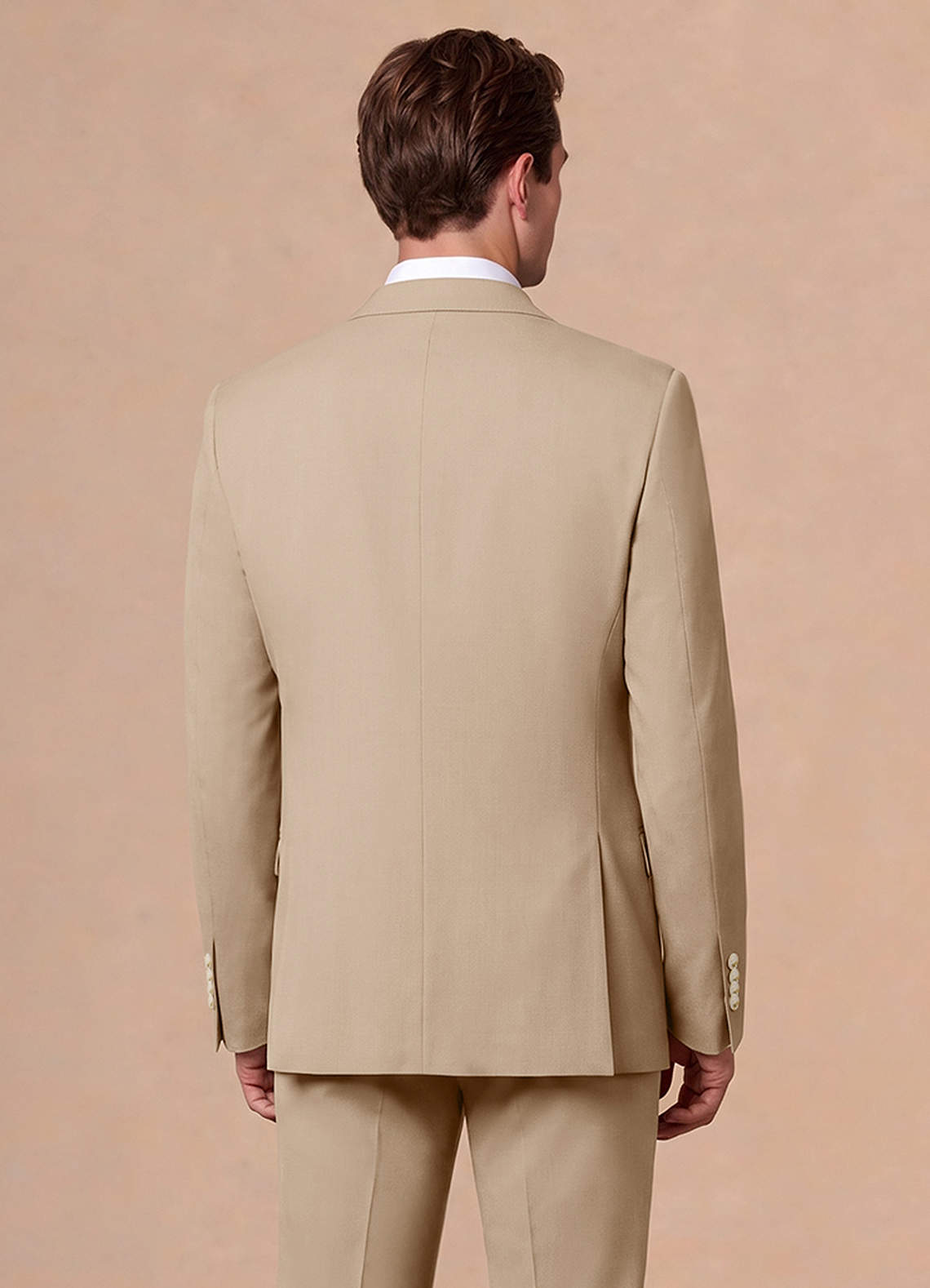 front Bennett Tan Wool Blend Suit Jacket
