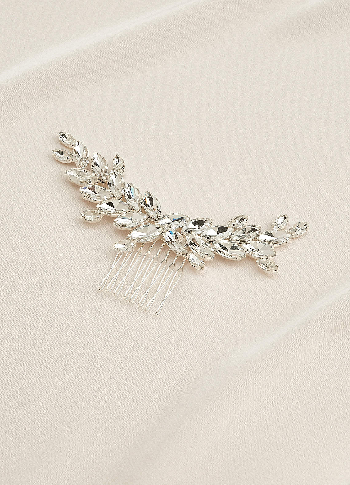 front Crystal Laurel Hair Comb