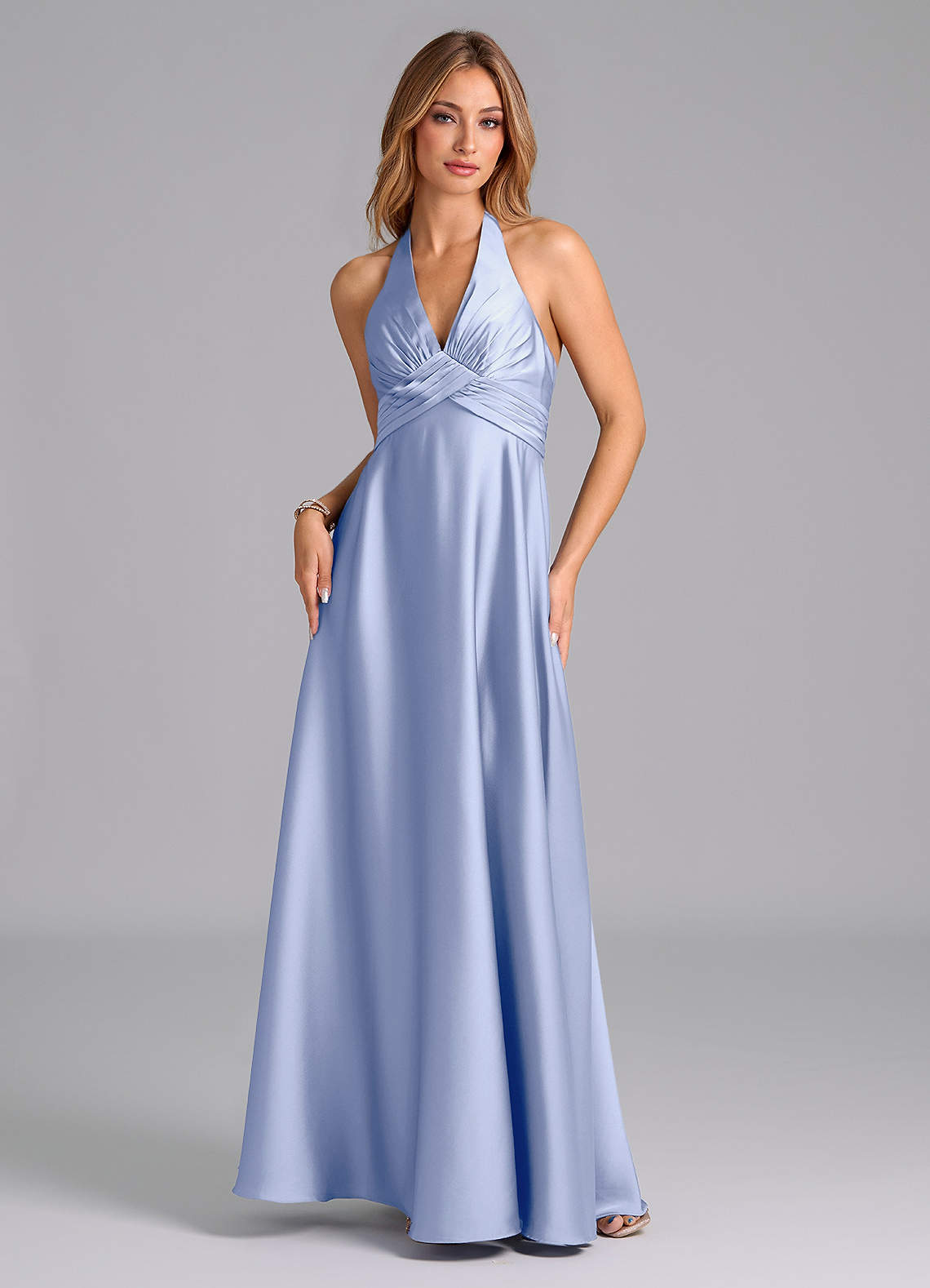 azazie ceci stretch satin dress so obsessed with how these dresses all looked together on wedding day @Emily Holmes #bridesmaid #bridesmaidsdresses #bridesmaiddress #azazie #azaziebridesmaid #azaziedress #weddingdayvibes