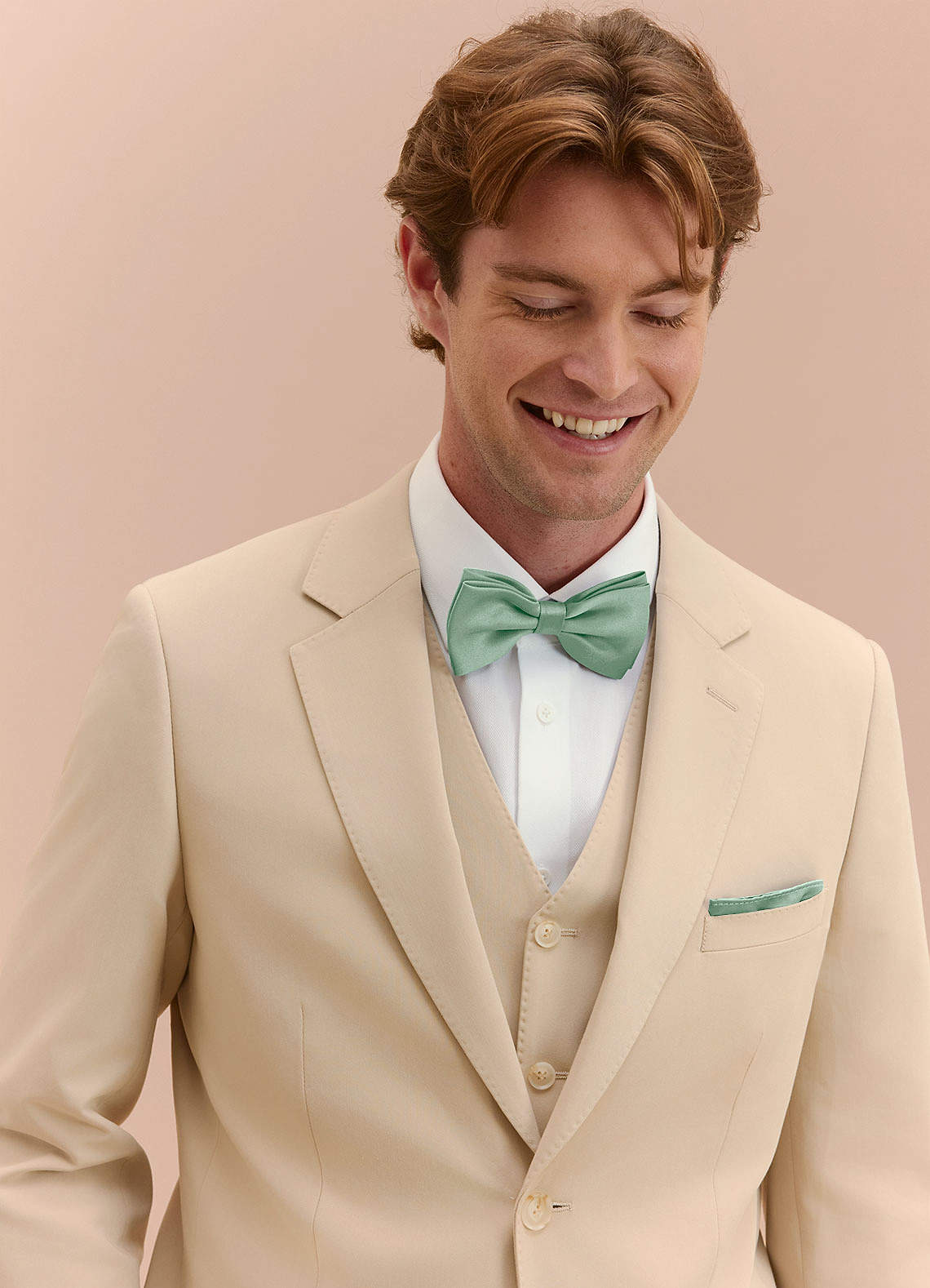 front Adjustable Stretch Satin Bow Tie – 4-Piece Set