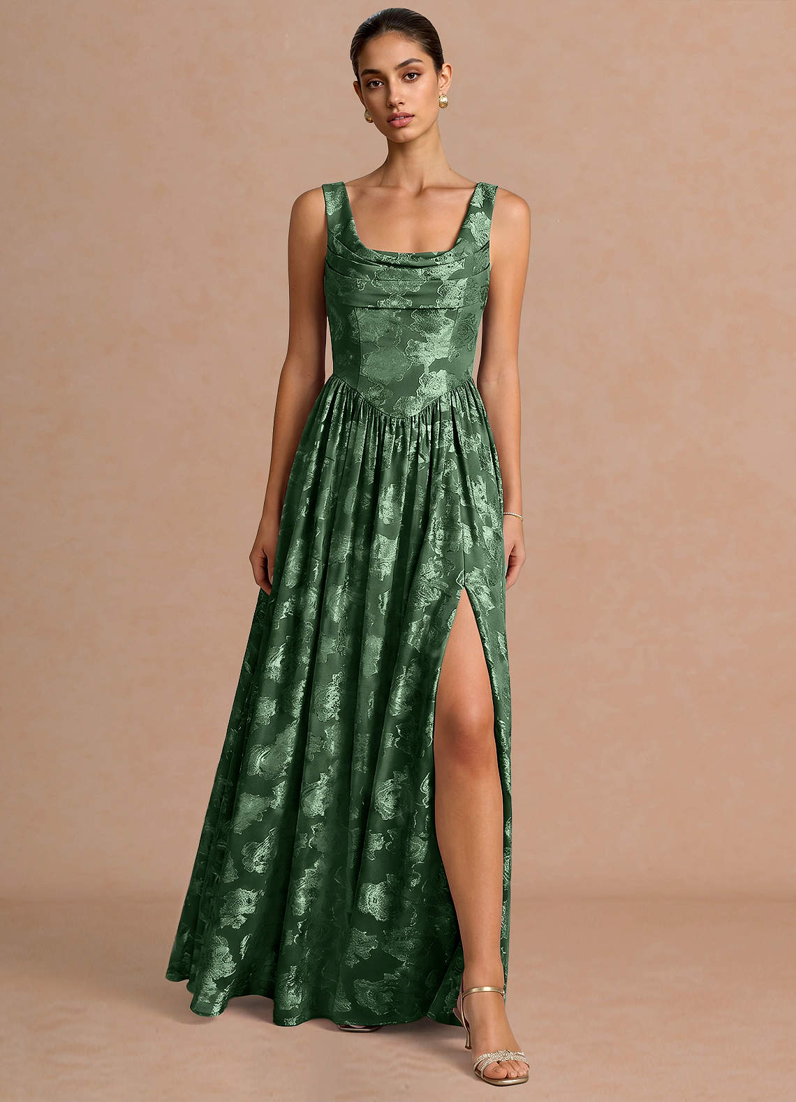 eucalyptus green maxi dress Eucalyptus Print Tiered Maxi Dress
