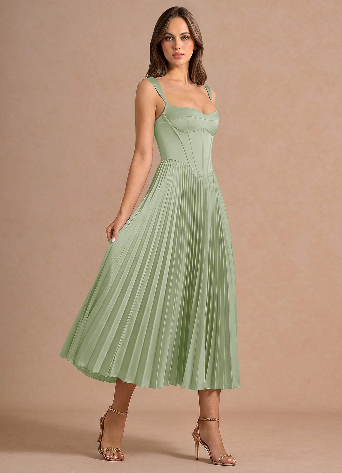 Avenelle Light Green Mid Dress | Azazie UK Avenelle Light Green Mid Dress | Azazie UK