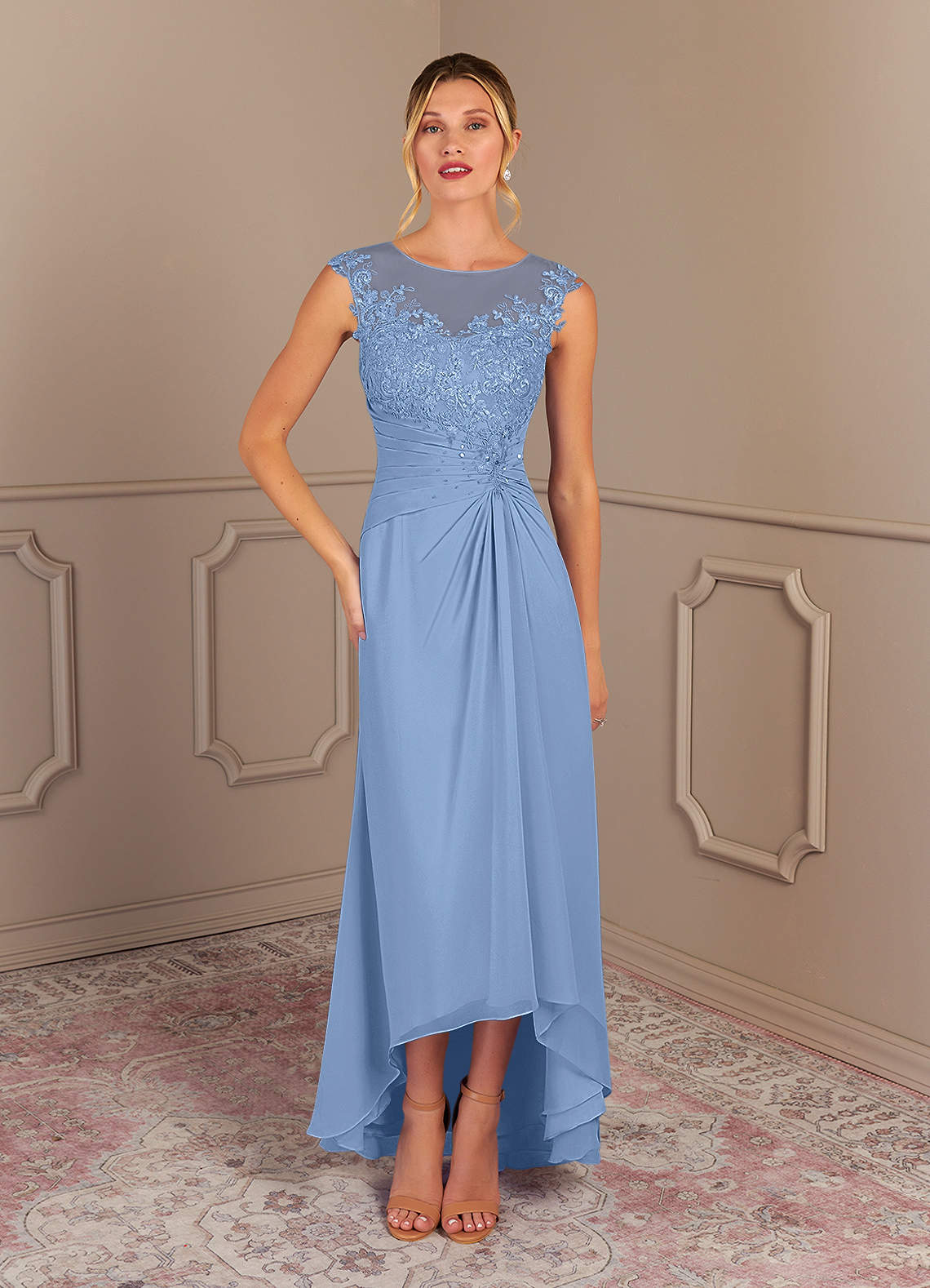 Steel Blue Mother of the Bride Dresses