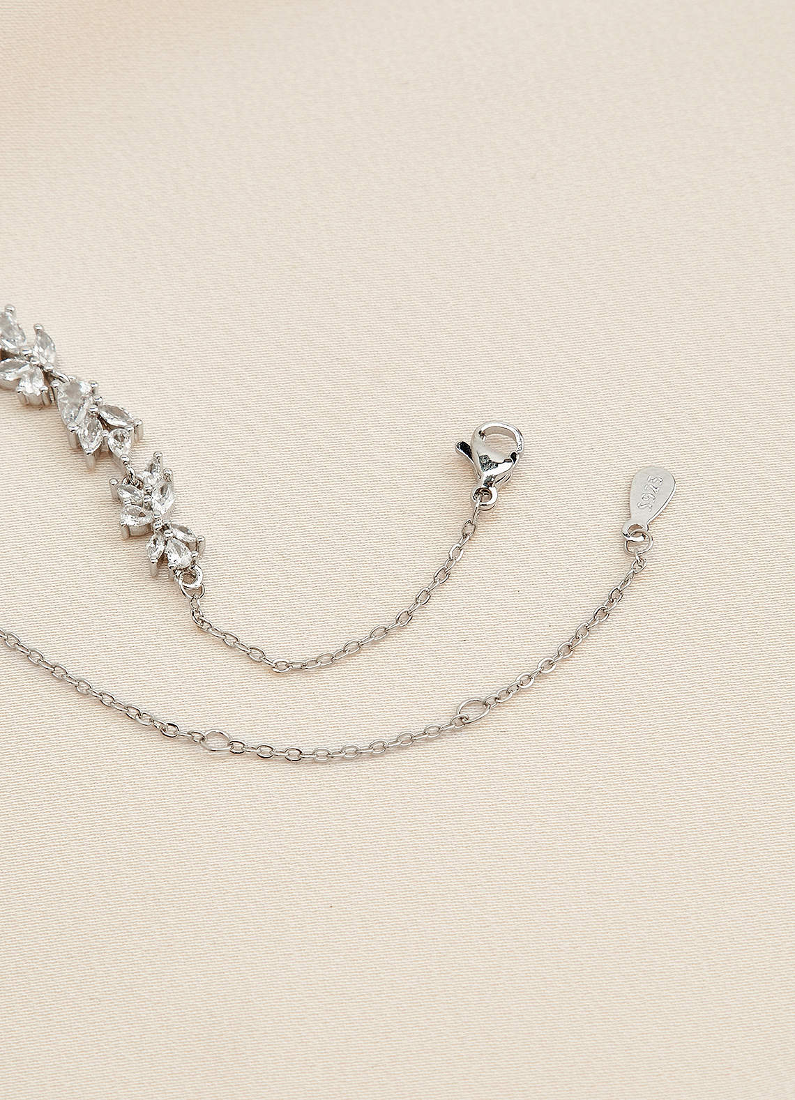 front Crystal Wisteria Chain Bracelet